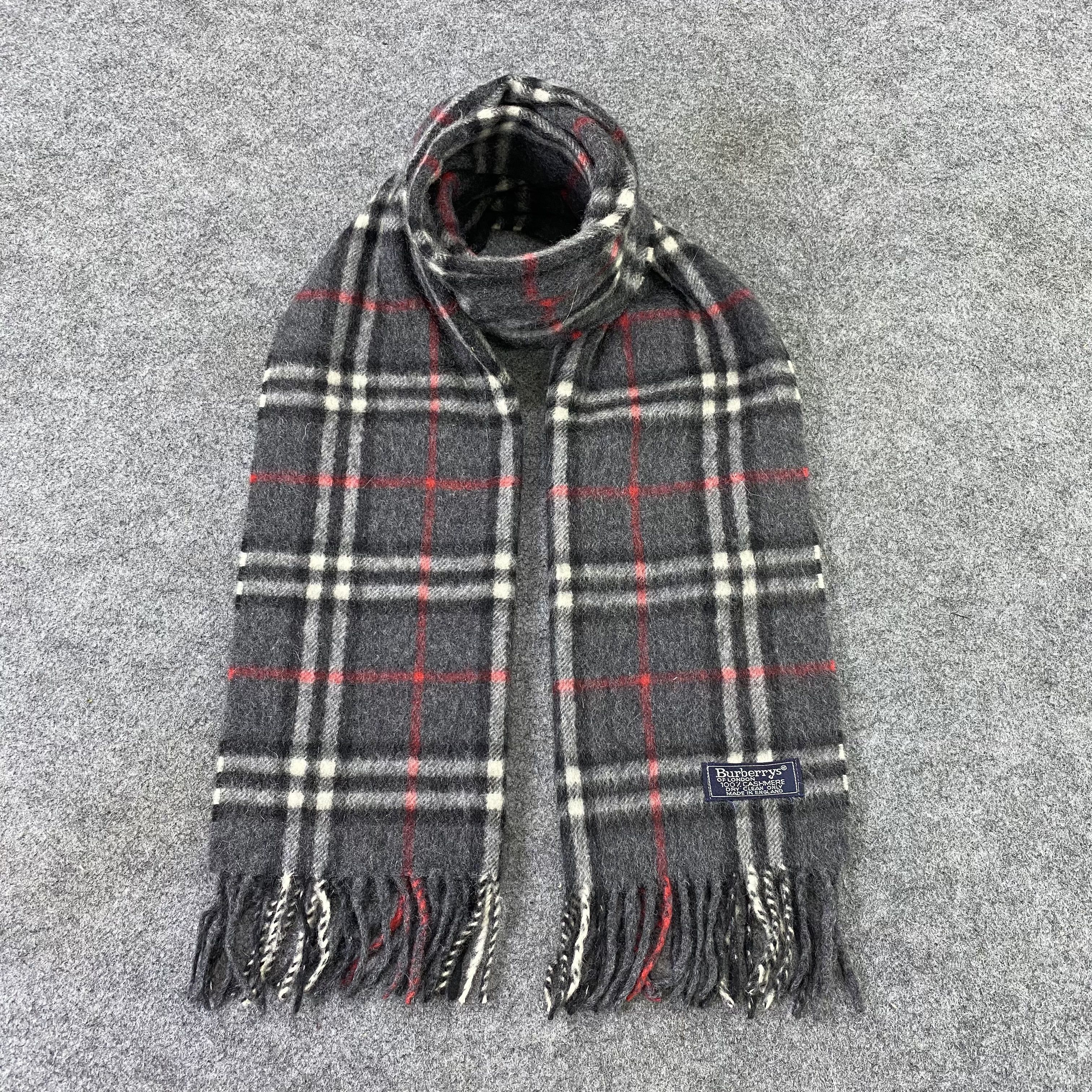 Burberry Vintage Burberry Cashmere Scarf / Muffler / Neckwear-K058 Size ONE SIZE - 1 Thumbnail