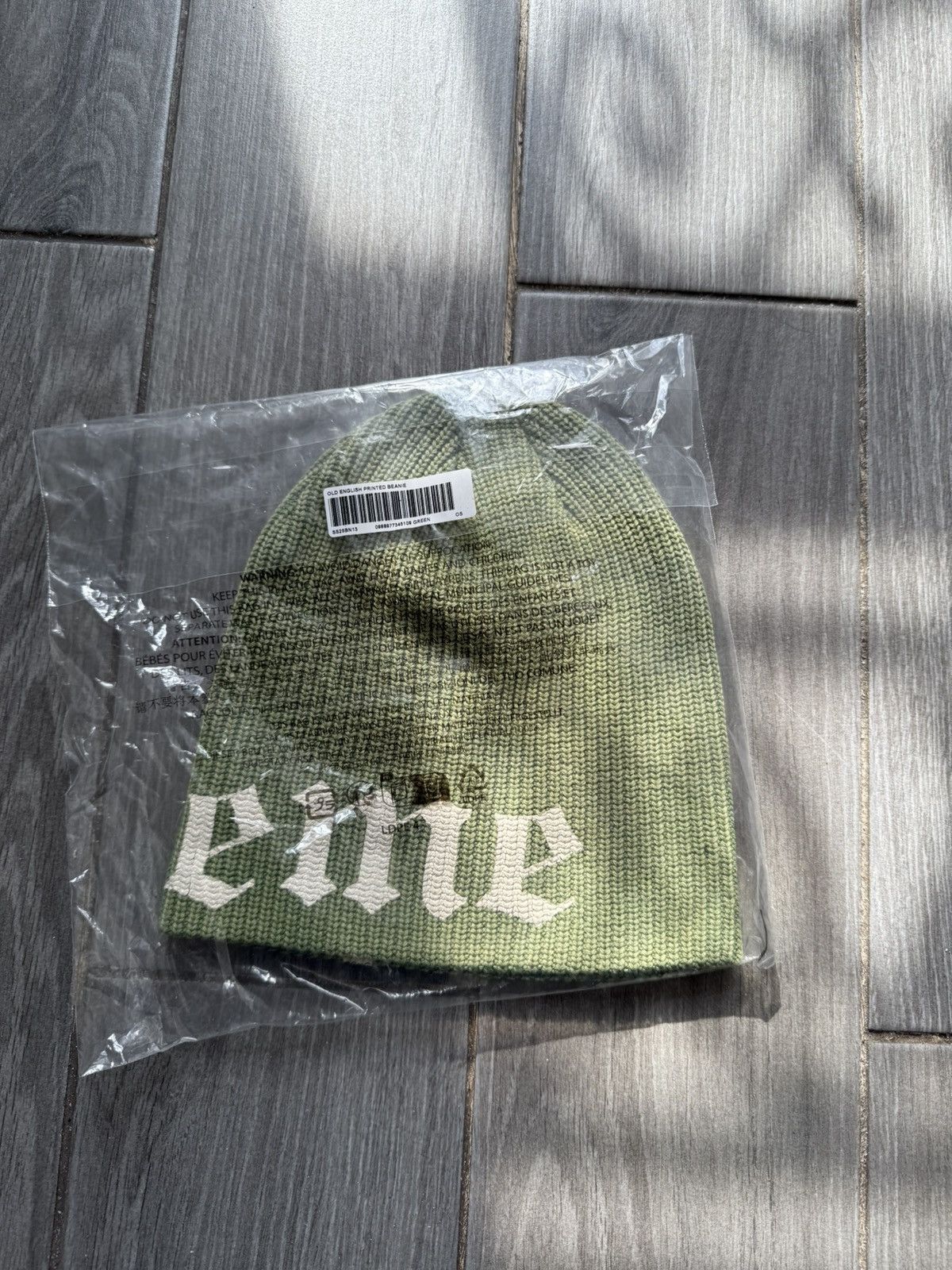 Supreme Old English Printed Beanie Olive