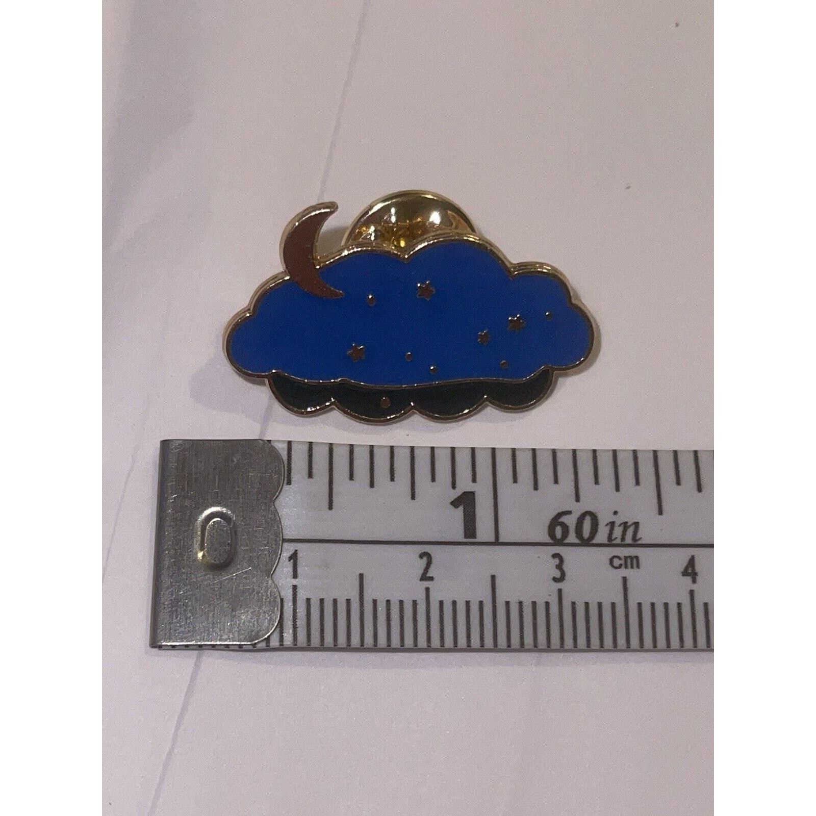 Other Blue Storm Rain Thunder Noon Cloud Mystical Pin Brooch Size ONE SIZE - 1 Thumbnail