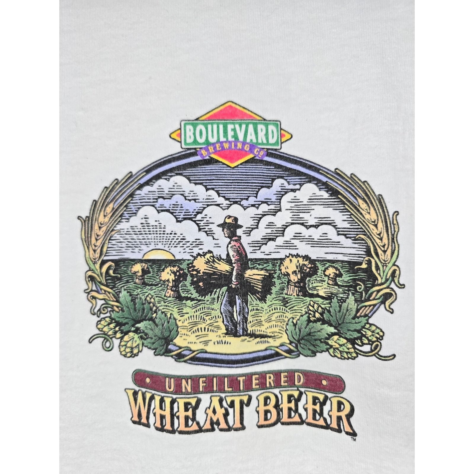 Other VTG Boulevard Brewing Unfiltered Wheat Beer Alcohol M Shirt Size US M / EU 48-50 / 2 - 2 Thumbnail