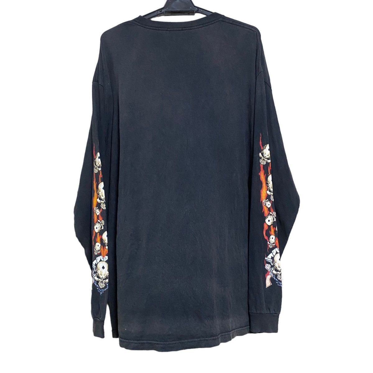 Vintage Vintage Aces Of Spades Skull Flame Shirt Longsleeve Size US XXL / EU 58 / 5 - 8 Thumbnail
