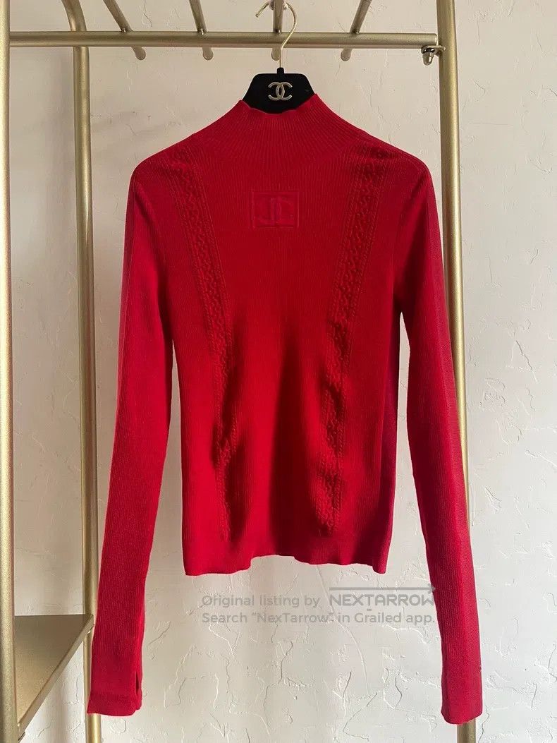 Chanel Chanel 24n ski series red cashmere bottom long sleeves Size XXS / US 00 / IT 34 - 1 Thumbnail