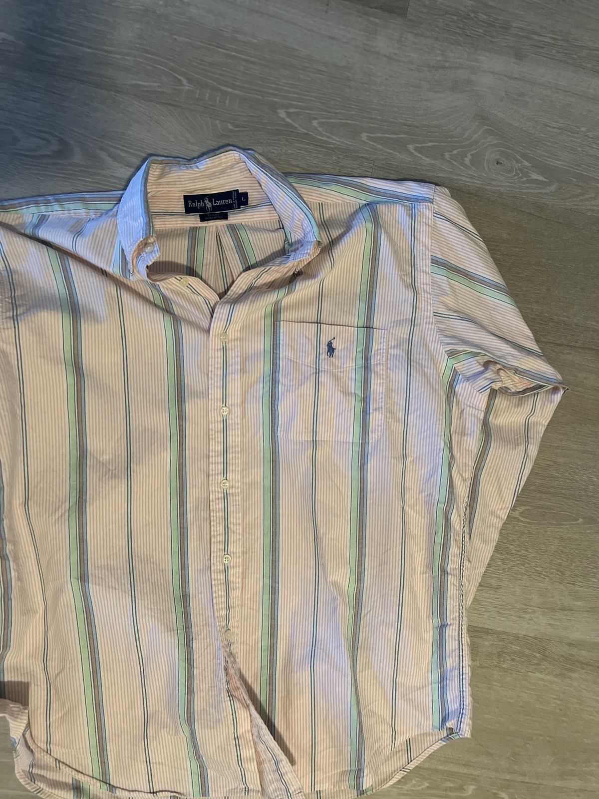 Polo Ralph Lauren × Ralph Lauren × Vintage Vintage Ralph Lauren Pink Shirt Size US L / EU 52-54 / 3 - 3 Thumbnail