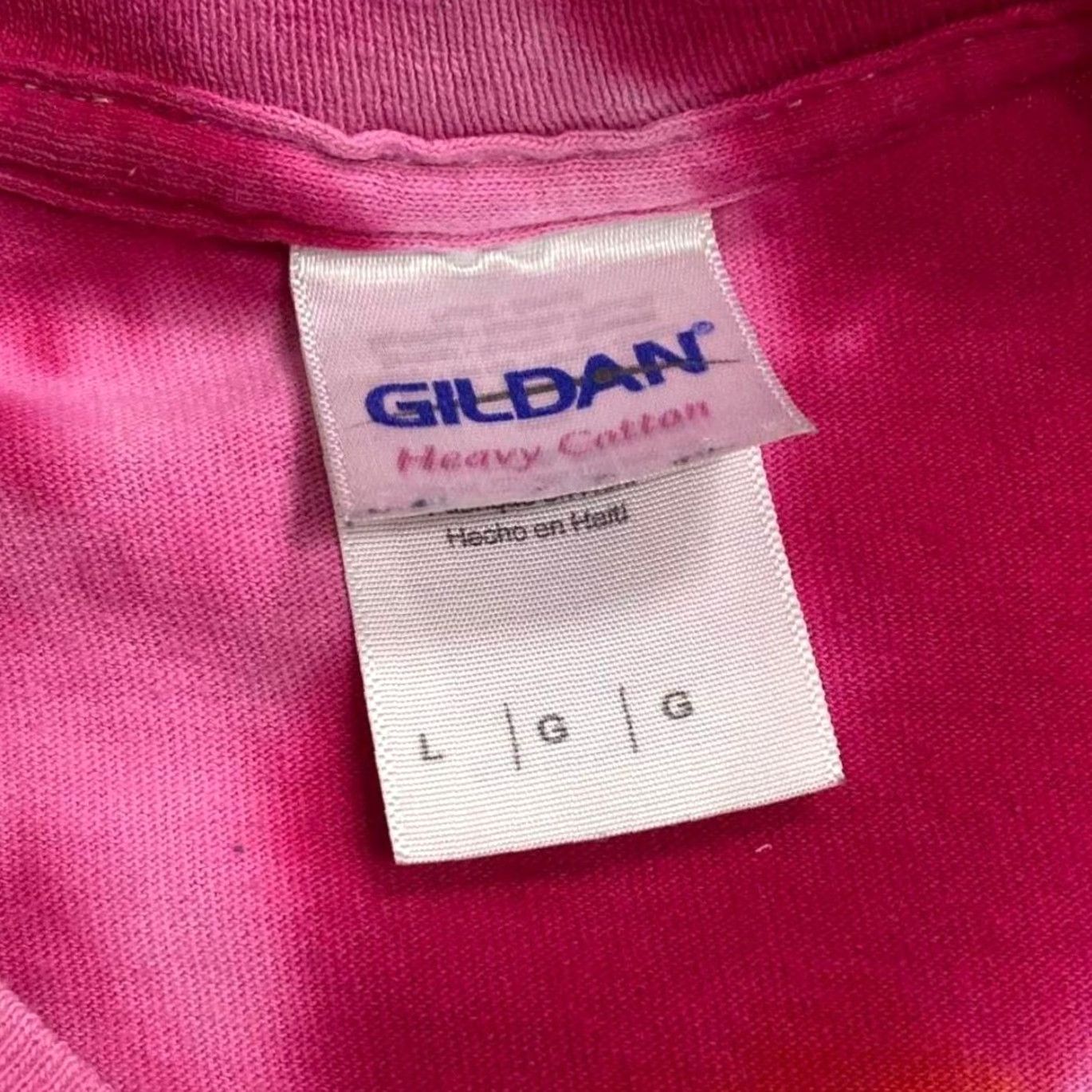 Gildan Michigan Racing “One Wicked Ride” Motorsports Graphic Tie Dye T-Shirt L Men Large Pink/Yellow Spiral Tie Dye Graphic logo print to front and back Size US L / EU 52-54 / 3 - 3 Thumbnail