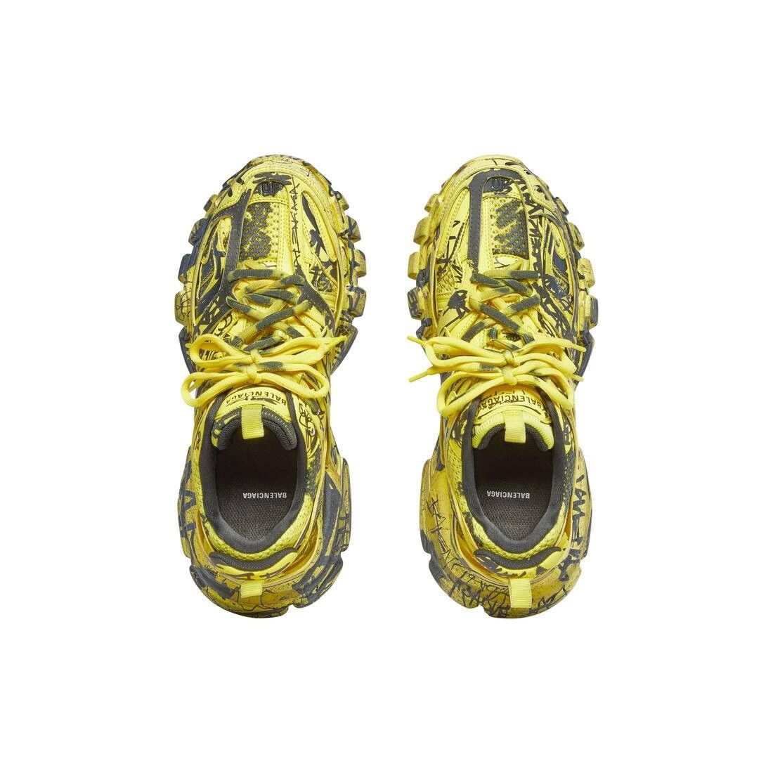 Balenciaga o1tr1nto0525 Track Graffiti Sneakers in Yellow/Black Size US 12 / EU 45 - 5 Thumbnail