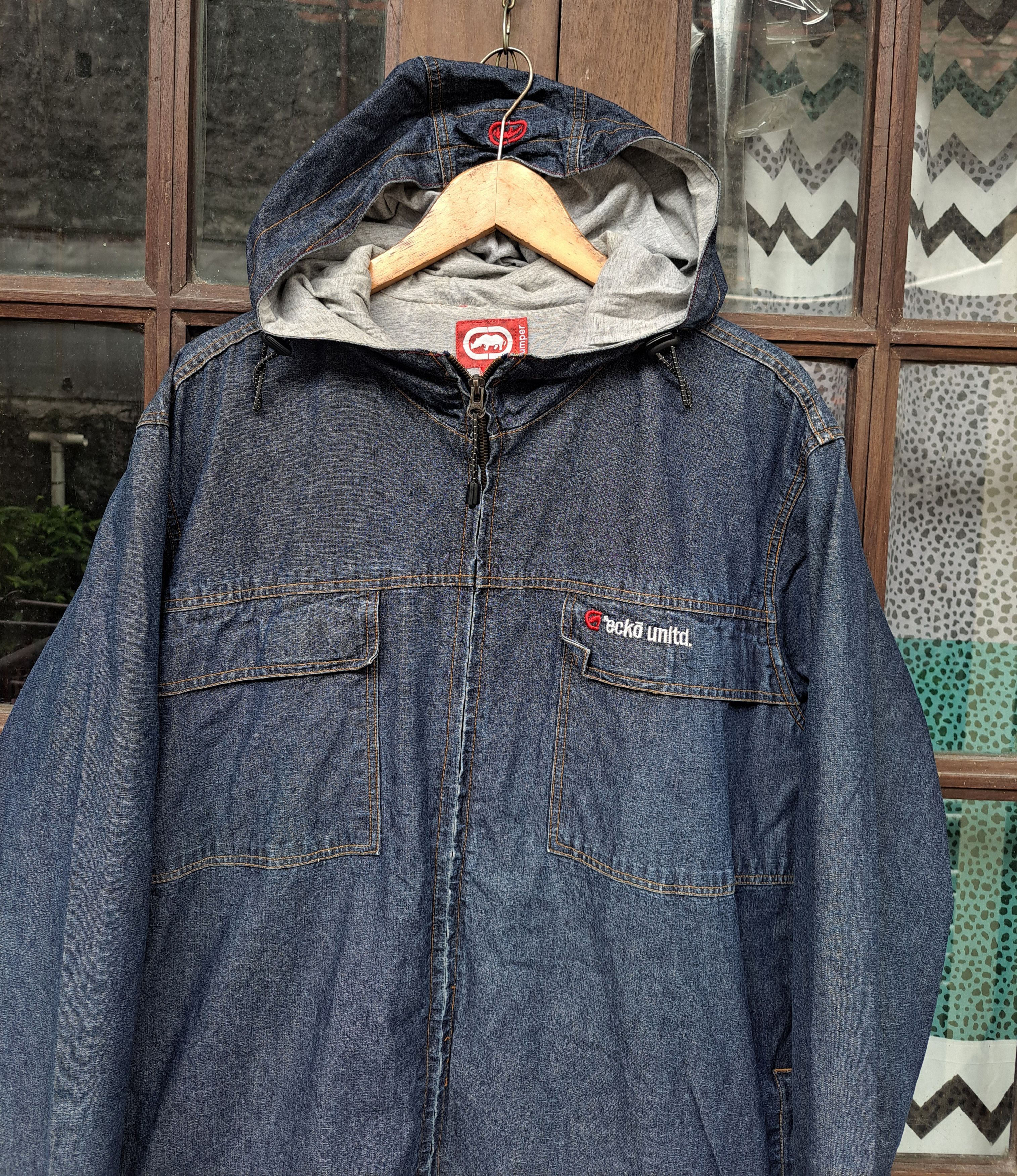Ecko Unltd. Ecko Unltd Denim Jacket Hoodie Mens M Big & Tall Size US M / EU 48-50 / 2 - 3 Thumbnail