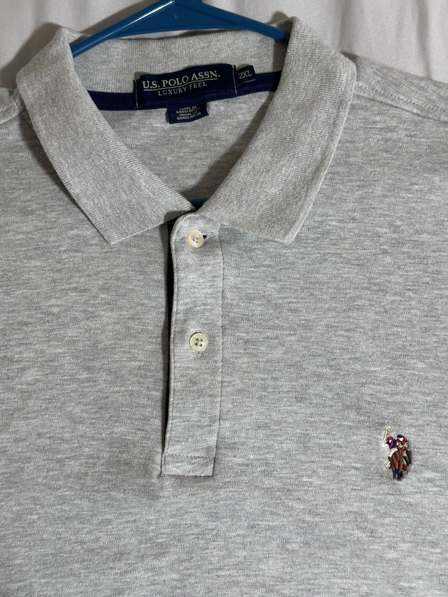 U.S. Polo Assn. U.S. Polo Assn. Men's Interlock Polo Gray Shirt Size US XXL / EU 58 / 5 - 5 Thumbnail