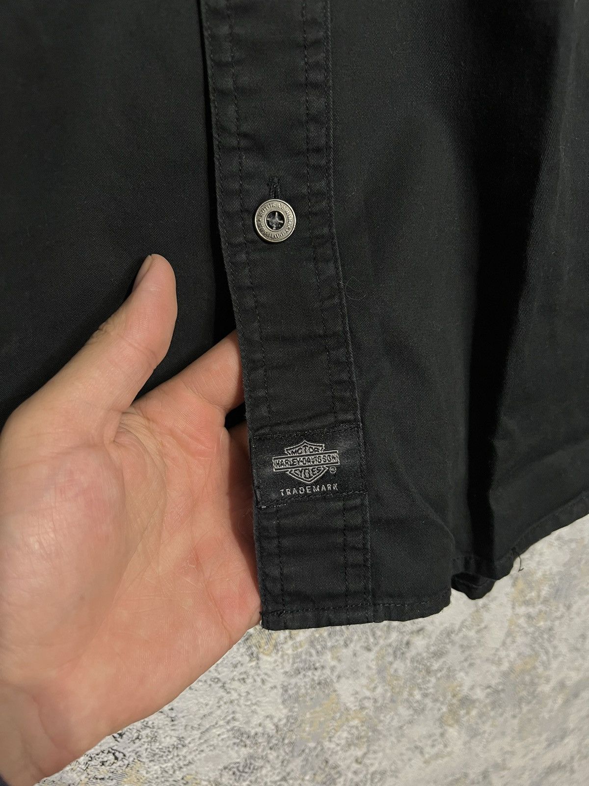 Vintage Harley Davidson Denim Button Up Work Mechanic Shirt Size US M / EU 48-50 / 2 - 4 Thumbnail