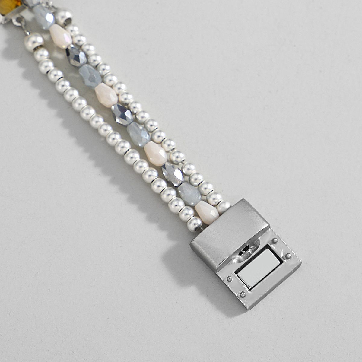 Jewelry Square Crystal Beads Charm Bracelets Size ONE SIZE - 3 Thumbnail