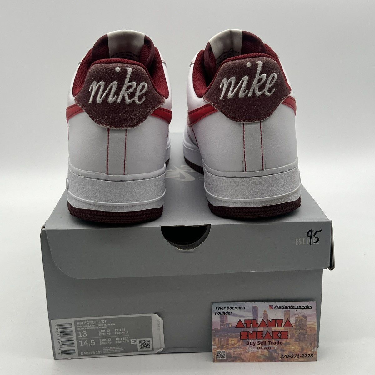 Air Force 1 white university red