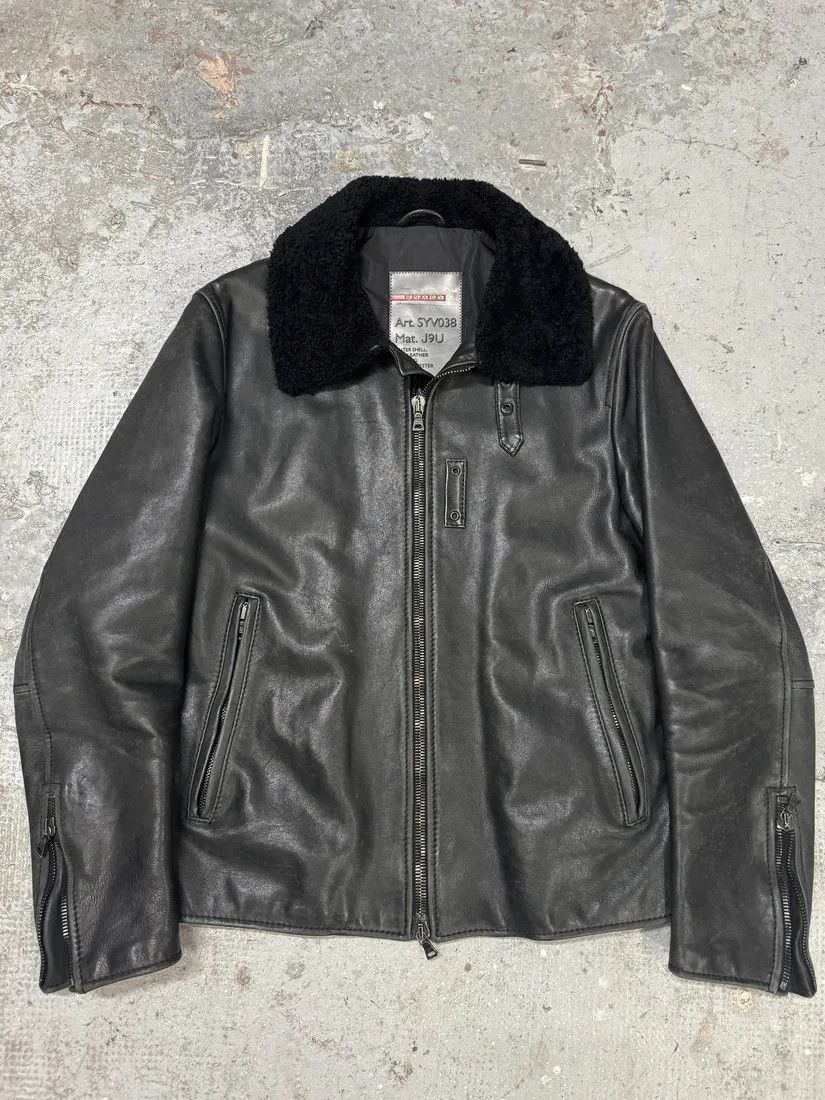 Prada Early 2000s Brown Leather Blouson | Grailed