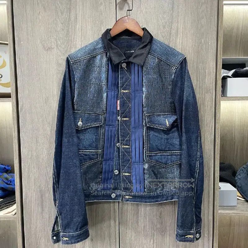 Dsquared2 DSQUARED2 Blue Leather Women's Jacket . Size S / US 4 / IT 40 - 1 Thumbnail
