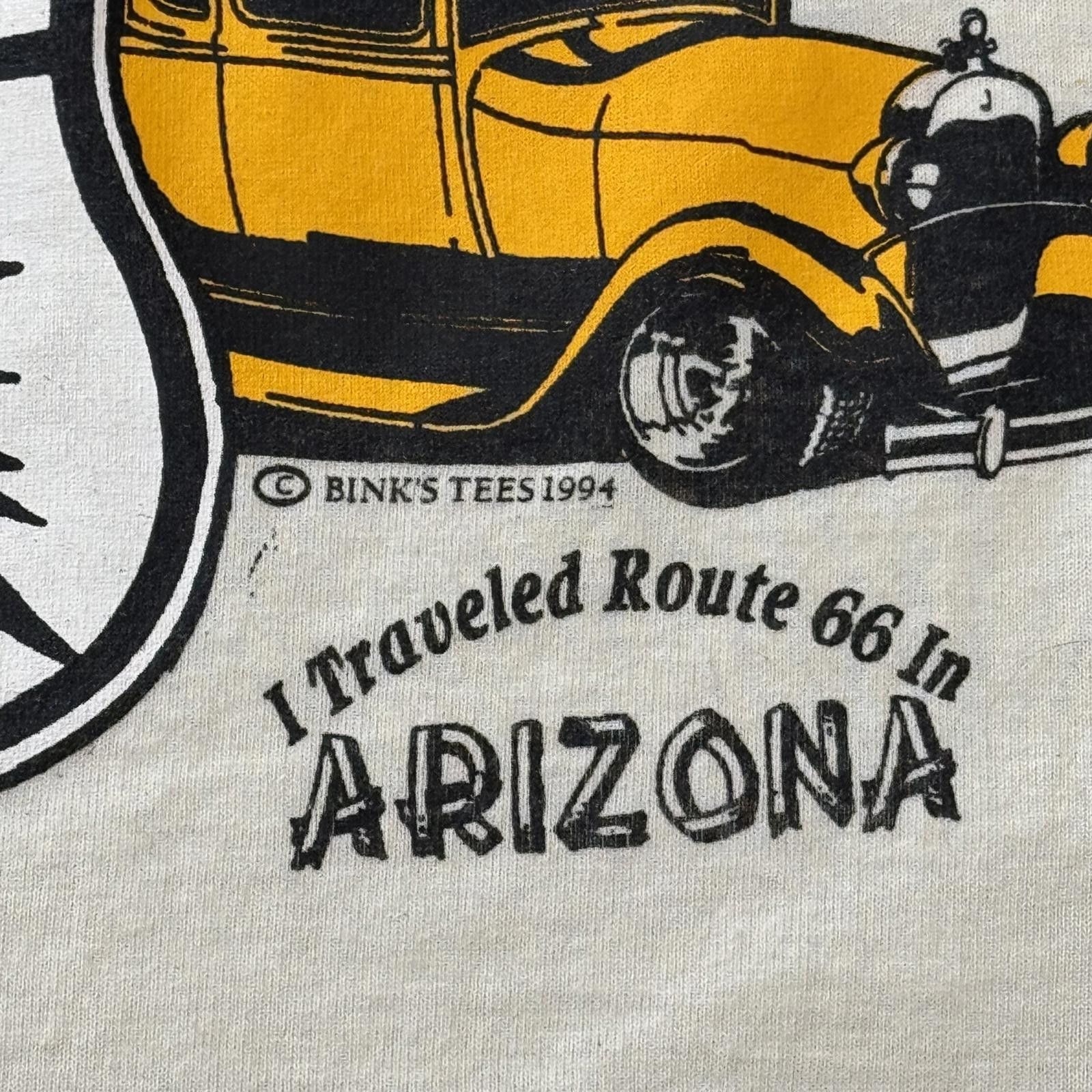 Fruit Of The Loom Vintage 90s Route 66 Classic Cars Fun Run Arizona Shirt Size US XL / EU 56 / 4 - 3 Thumbnail