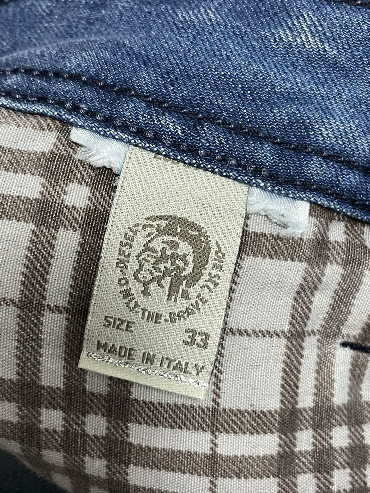 Diesel Vintage Diesel Big Logo Indigo Denim Jeans Size US 33 - 7 Thumbnail