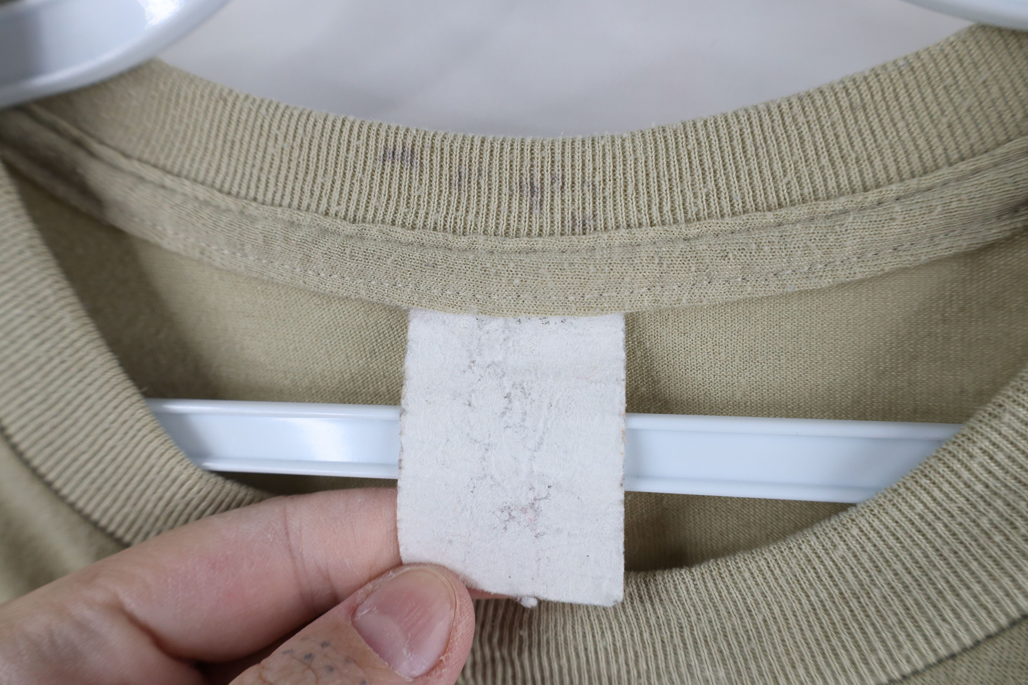 Vintage Vintage 90s Streetwear Blank Short Sleeve T-Shirt Beige USA Size US L / EU 52-54 / 3 - 5 Thumbnail
