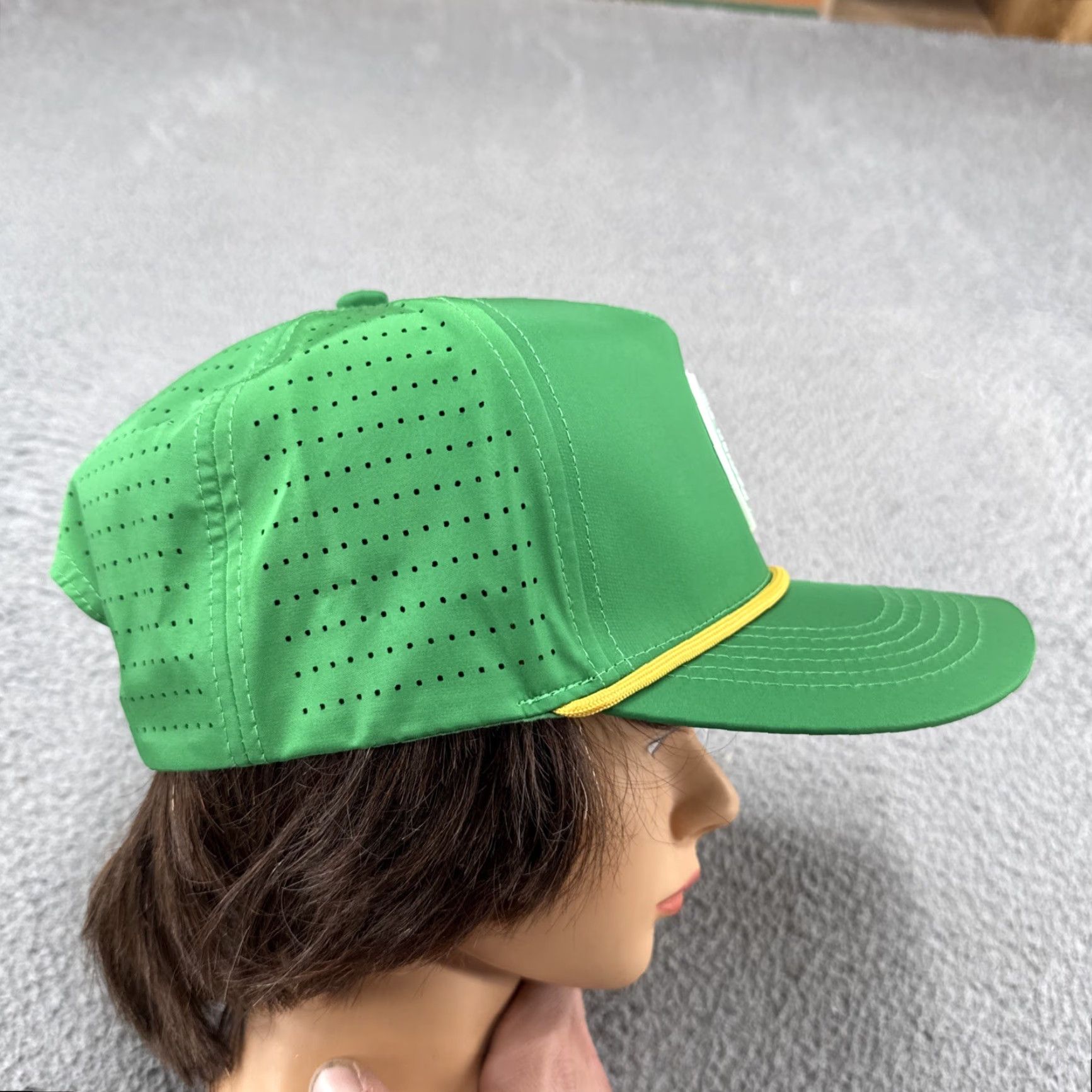 Vintage Natty Hockey Hat SnapBack Green Hat Cap Vented Adjustable Varsity Baseball Cap Hat, One Size, Men Size ONE SIZE - 4 Thumbnail