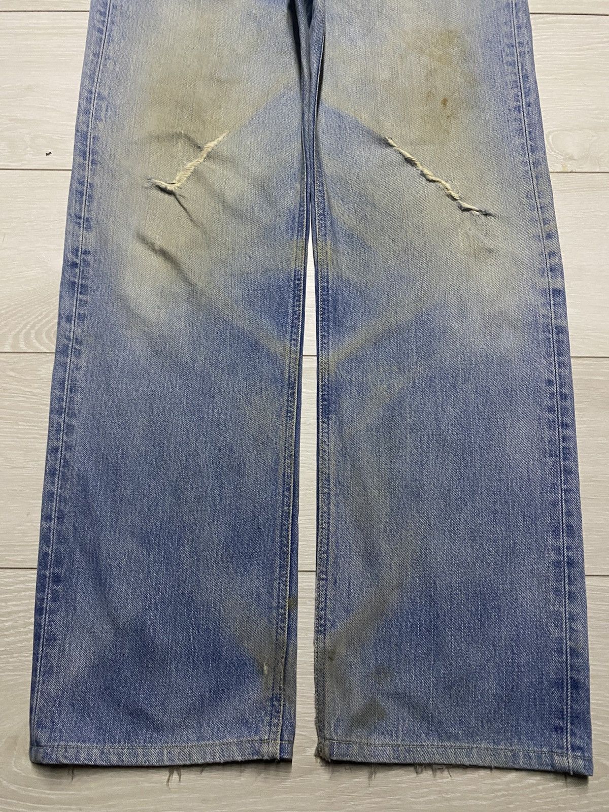 Lee × Number (N)ine Vintage Lee Riders Mud Wash Distressed Loose Jeans Size US 32 / EU 48 - 5 Thumbnail