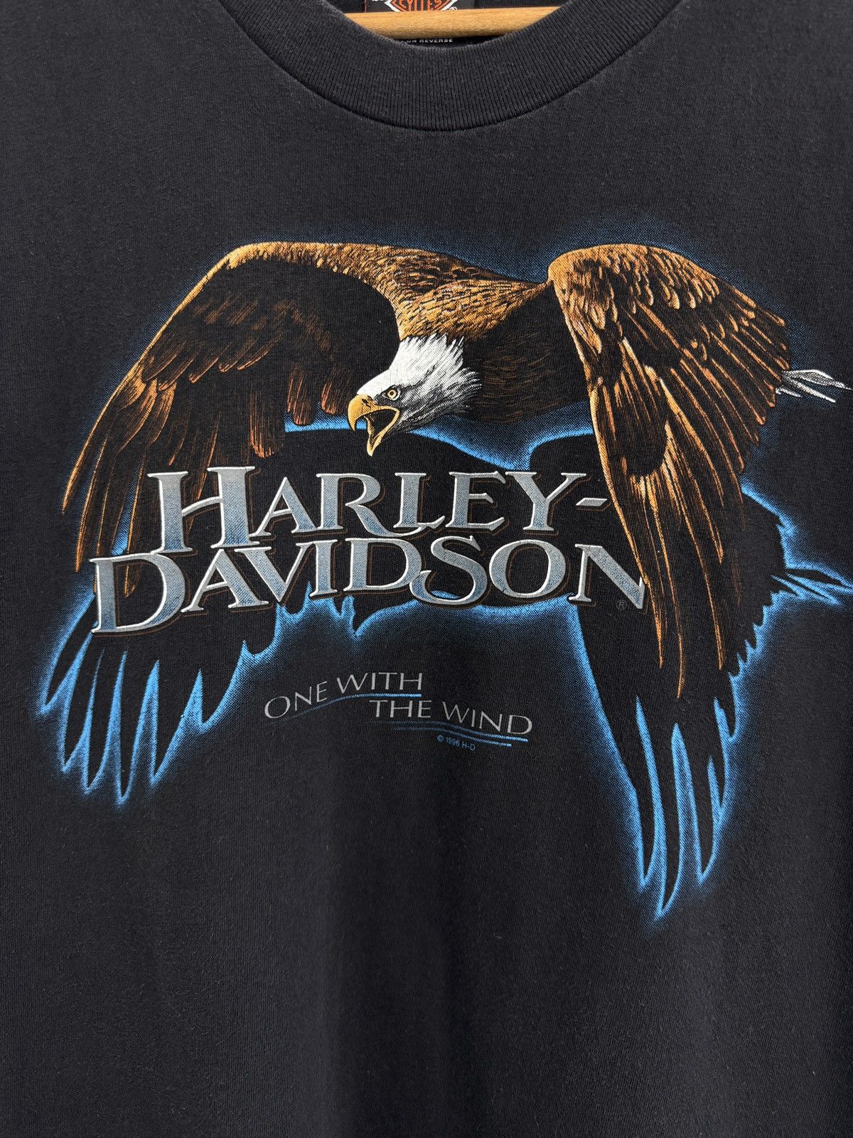 Harley Davidson 🇺🇸 Vintage 1996 Harley Davidson One With The Wind T-Shirt 3d Size US L / EU 52-54 / 3 - 5 Thumbnail