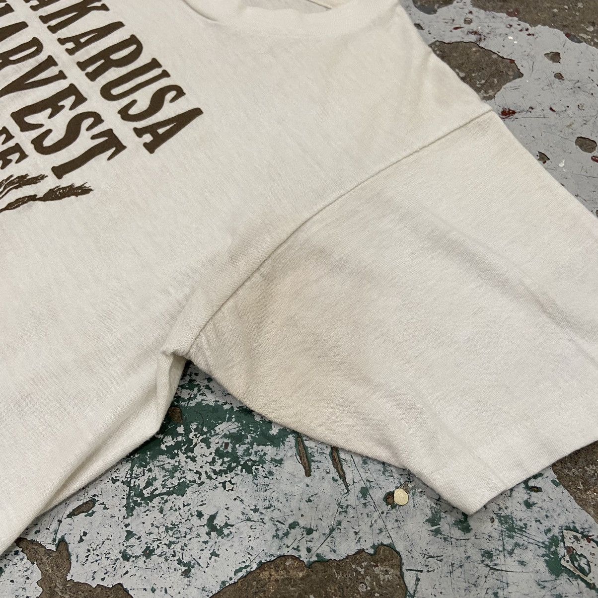 Vintage Vintage 1970s White Brown Graphic Tee Size US S / EU 44-46 / 1 - 3 Thumbnail