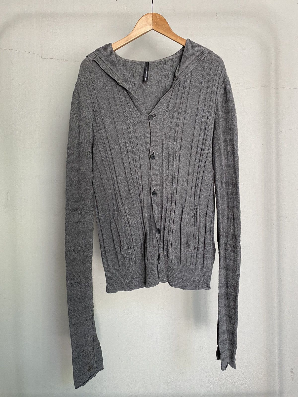 Neil Barrett BLACKBARRETT By Neil Barrett Dark Gray Knit Hoodie Cardigan Size US M / EU 48-50 / 2 - 15 Thumbnail