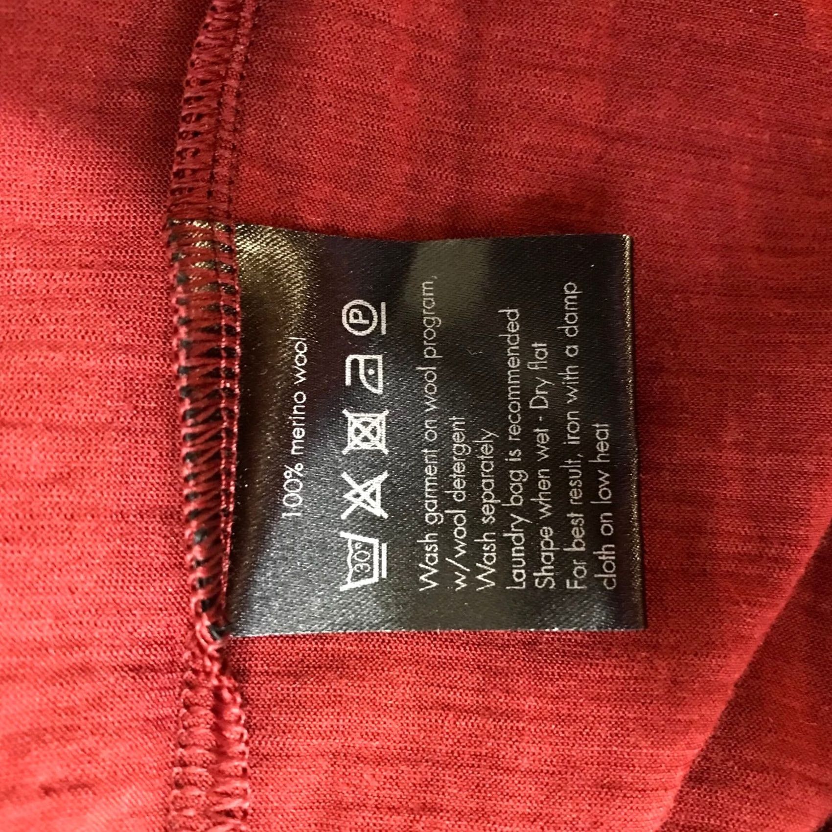 Vintage We Norwegians Mens XL Burgundy 100% Merino Wool Long Sleeve Crewneck Base Layer Shirt Size US XL / EU 56 / 4 - 8 Thumbnail
