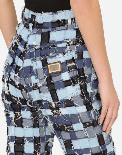 Dolce & Gabbana o1y0825 Checked Denim Pant in Multicolor Size 26" / US 2 / IT 38 - 5 Thumbnail