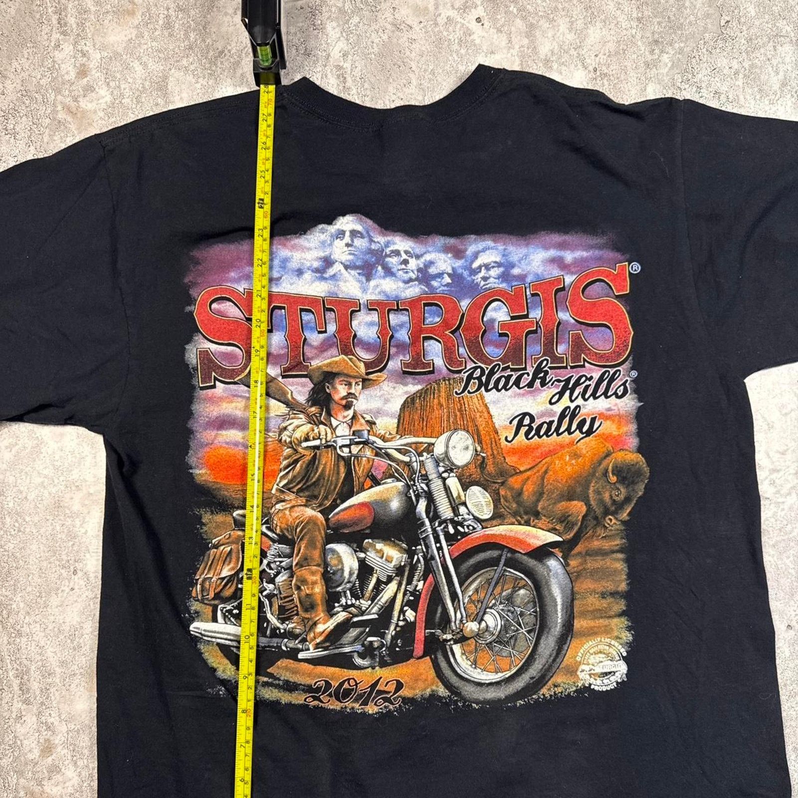 Fruit Of The Loom Black Sturgis Biker T-Shirt – Size Large Size US L / EU 52-54 / 3 - 5 Thumbnail