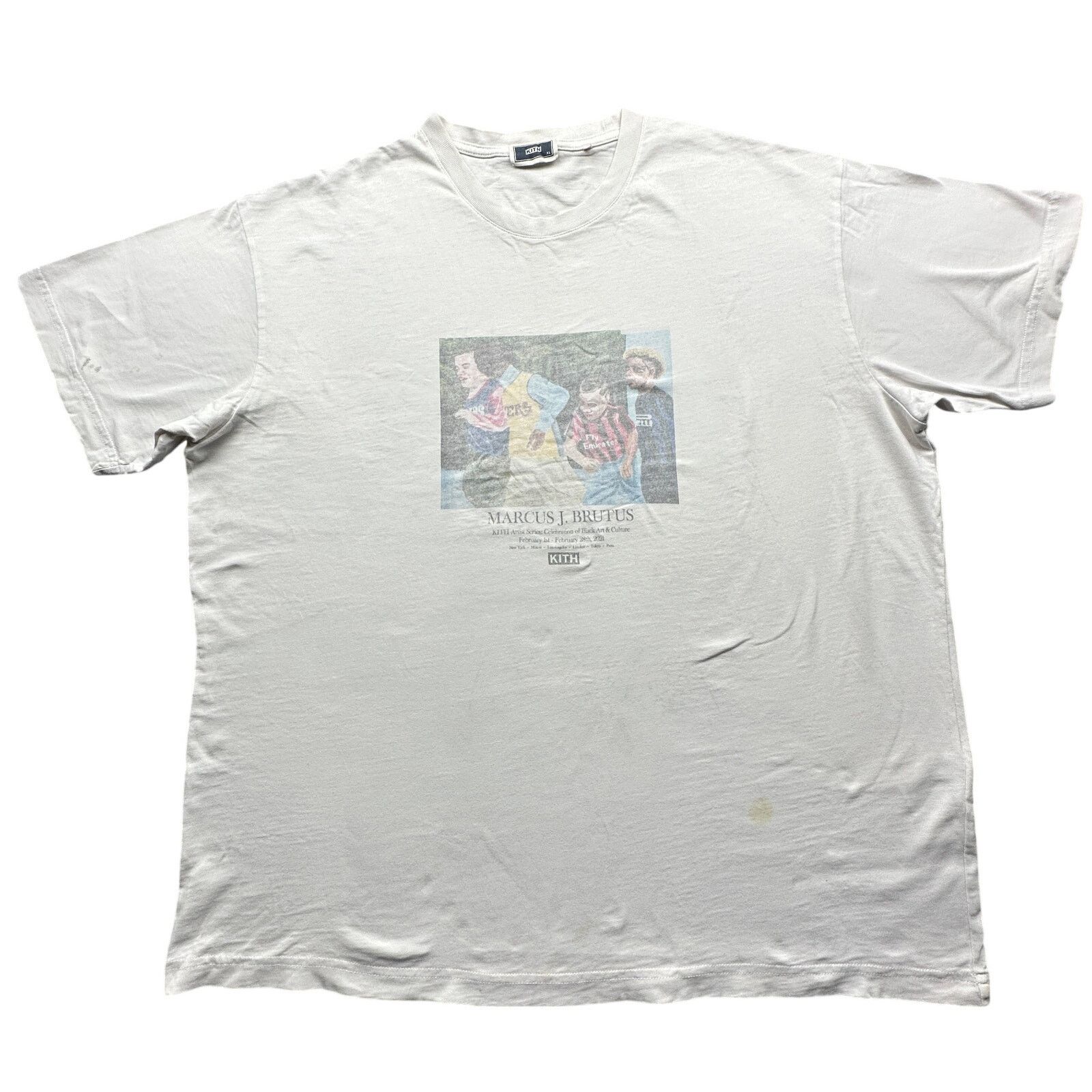 Kith Marcus J. Brutus Kith Art T-Shirt Men XL Graphic 21SS White Size US XL / EU 56 / 4 - 1 Thumbnail