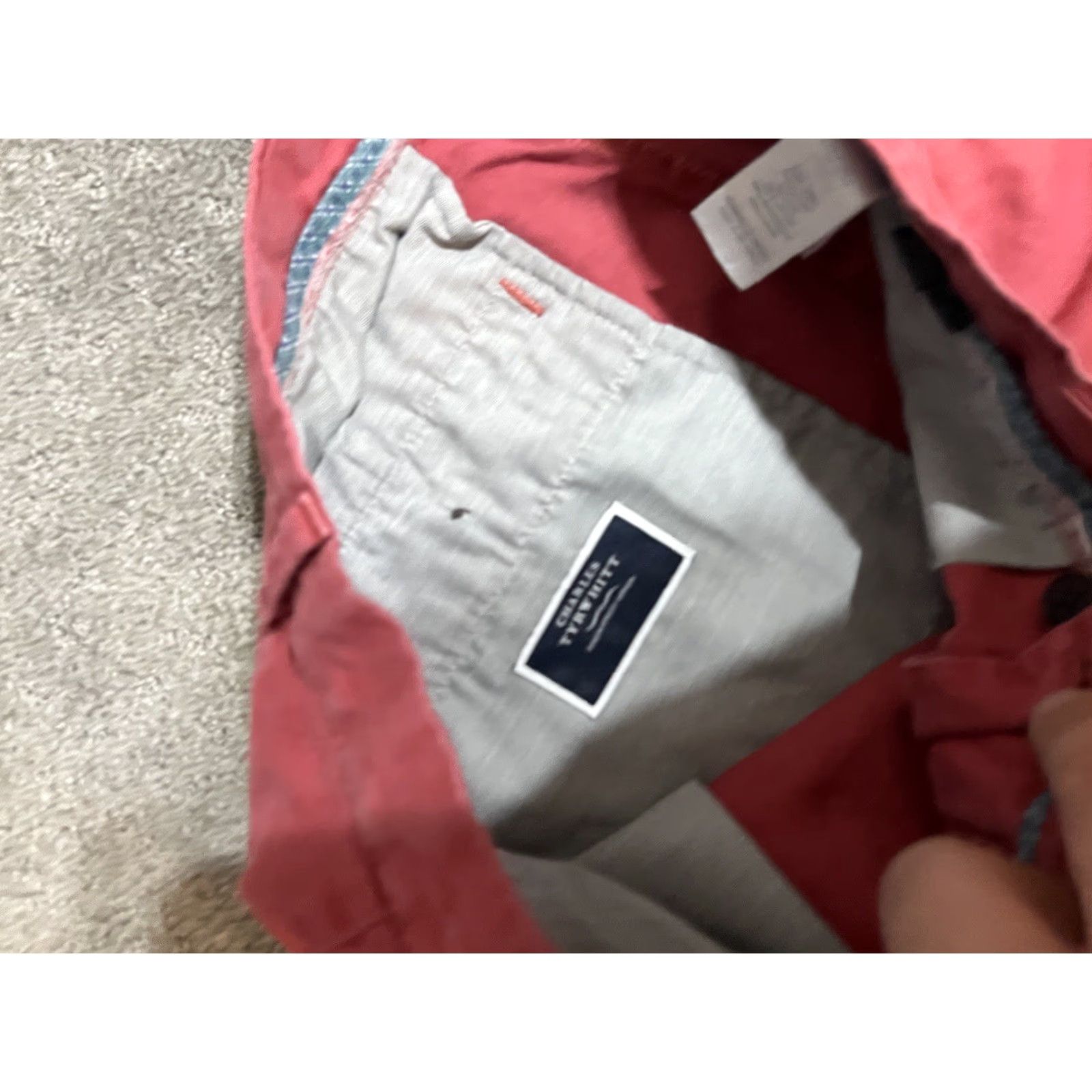 Charles Tyrwhitt Charles Tyrwhitt Shorts Mens 36 Red Linen Blend 9" Preppy Dressy Spring Size US 36 / EU 52 - 3 Thumbnail