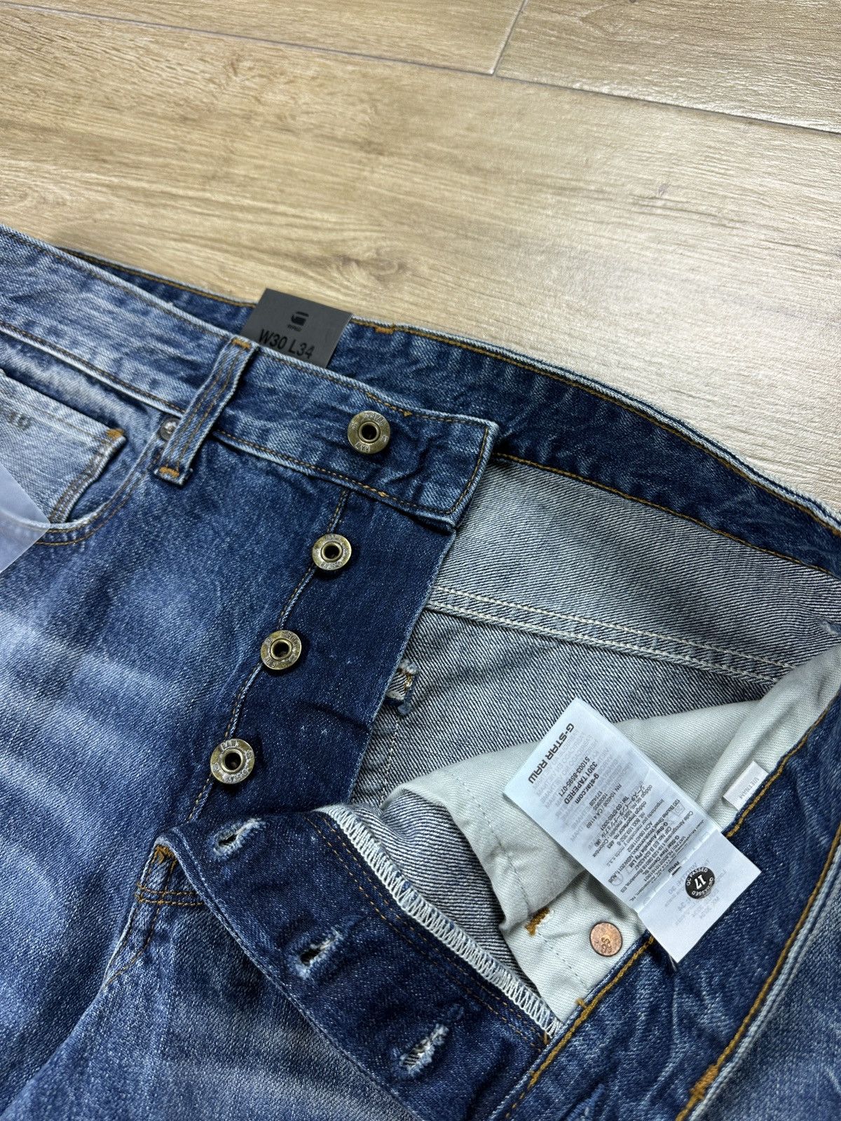 G-Star NEW🏷️ G-Star Raw 3301 Tapered Denim Jeans Size US 30 / EU 46 - 5 Thumbnail