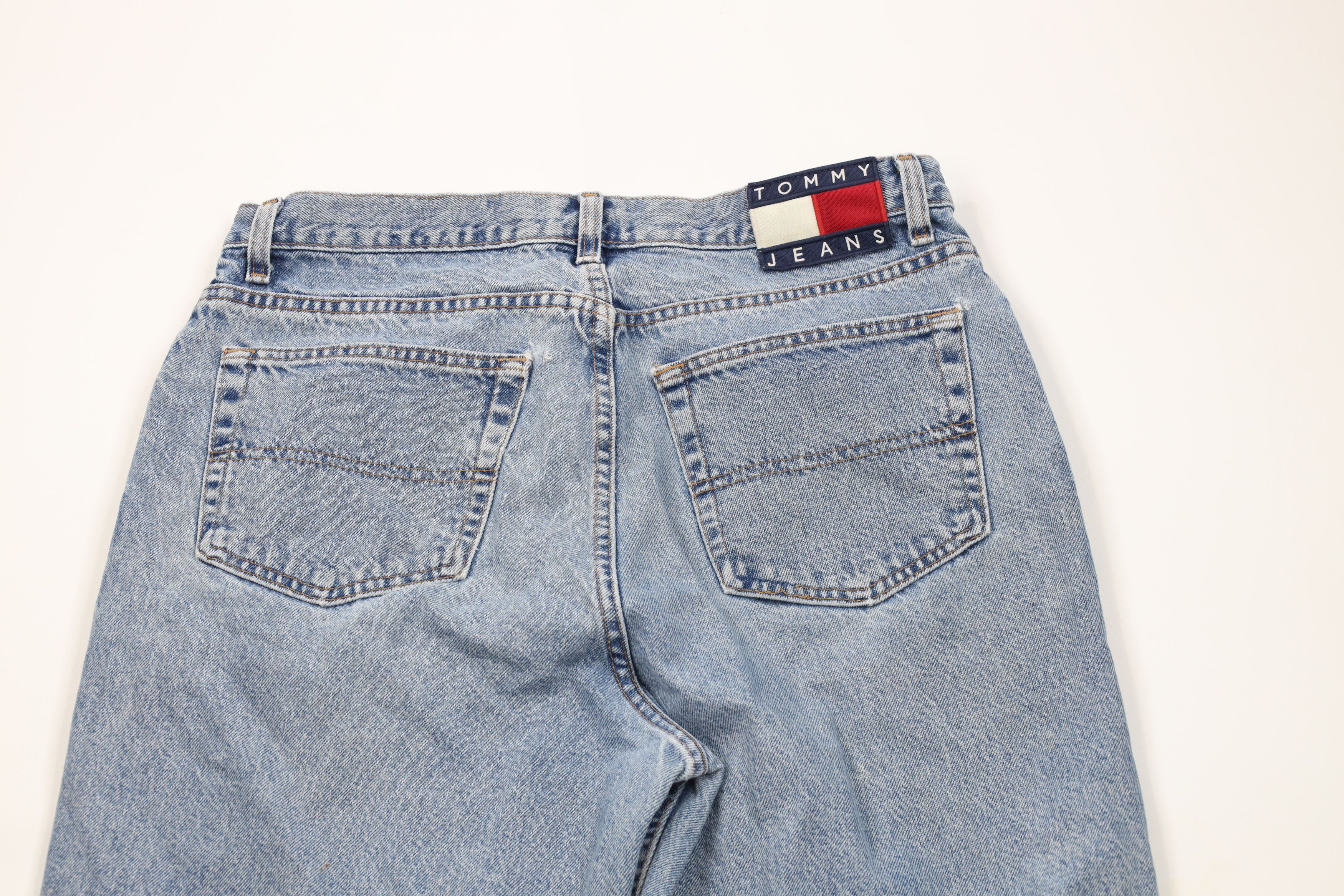 Tommy Hilfiger × Vintage Vintage 90s Tommy Hilfiger Spell Out Straight Leg Jeans USA Size US 34 / EU 50 - 12 Thumbnail