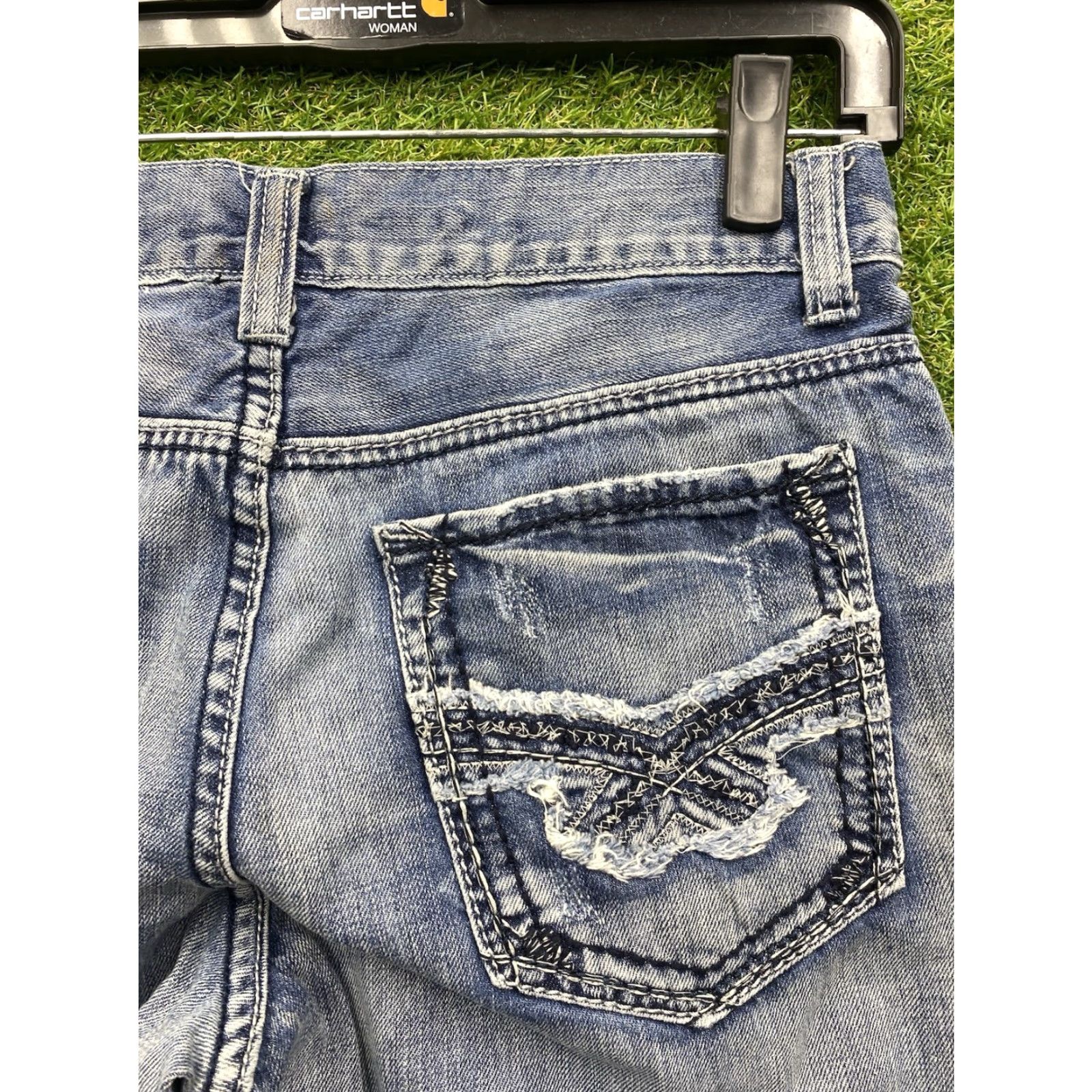 Vintage Helix Jeans Mens 30x30 Straight Leg Baggy Skater Y2K Buckle Cross Grunge Punk Jeans Size US 30 / EU 46 - 3 Thumbnail