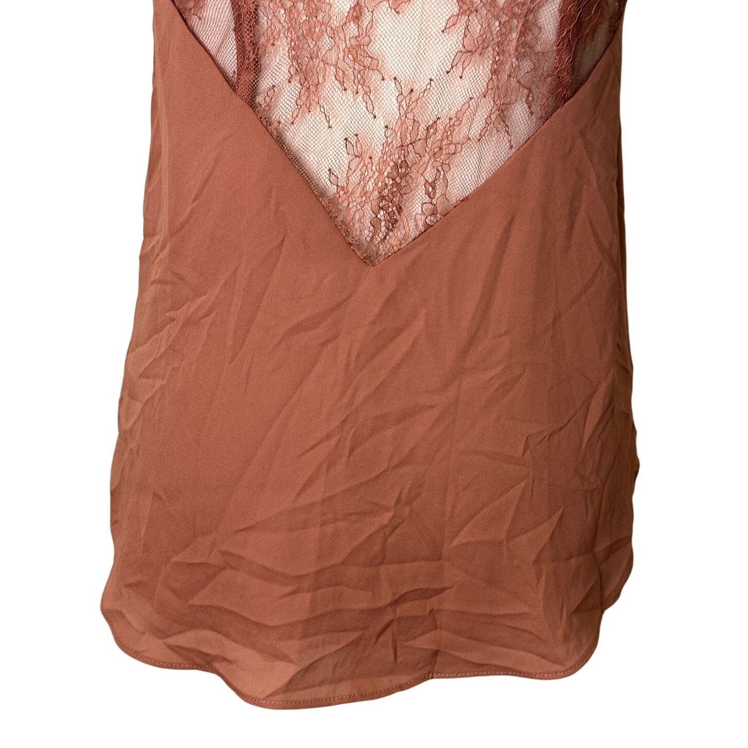 Other Lush Sleeveless Lace Top Trimmed Back Cami Burnt Orange S Size S / US 4 / IT 40 - 7 Thumbnail