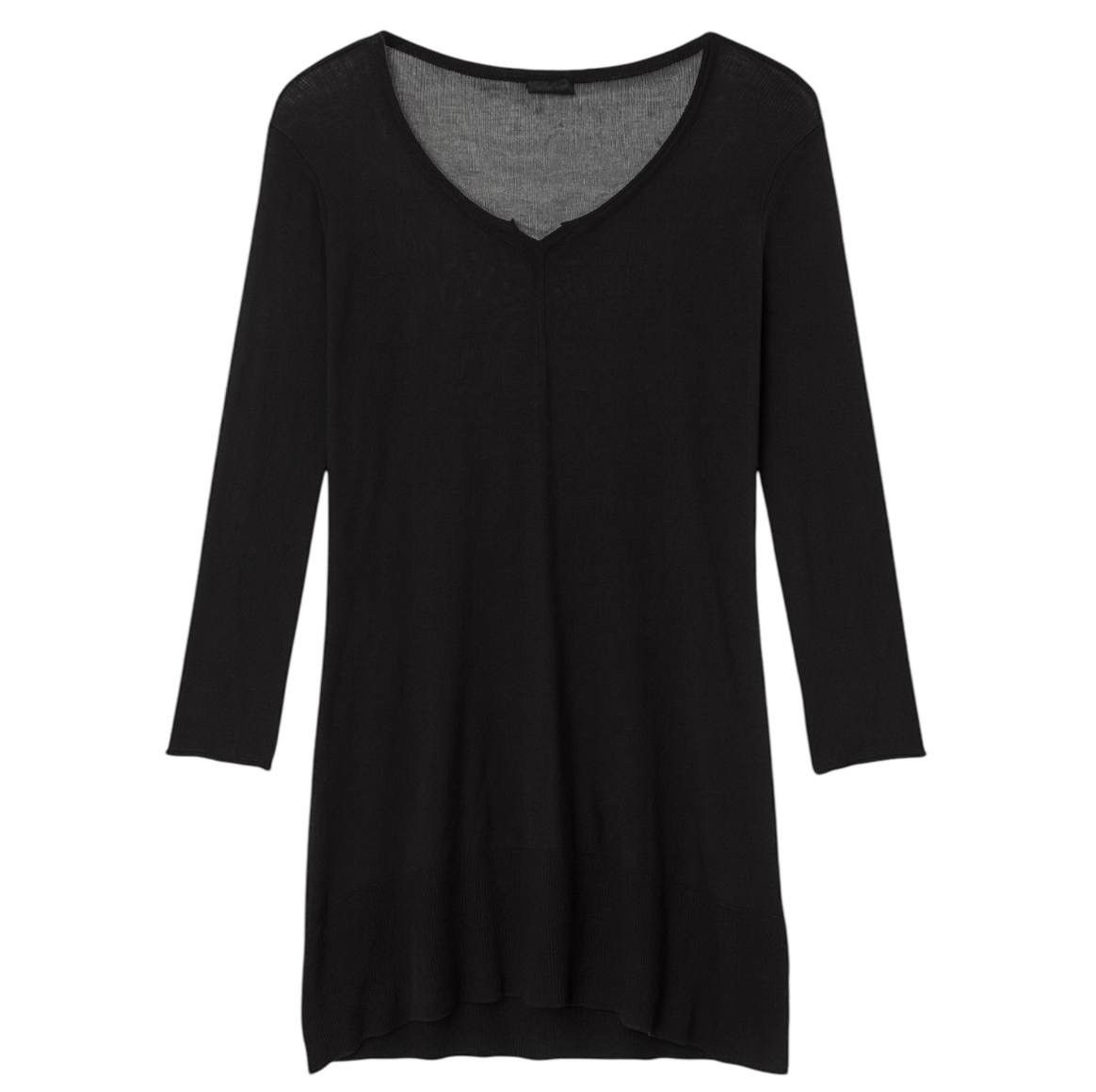 OSKA OSKA BLACK LIGHTWEIGH KNIT ASYMETRICAL WOMEN TUNIC CARDIGAN Size L / US 10 / IT 46 - 1 Thumbnail