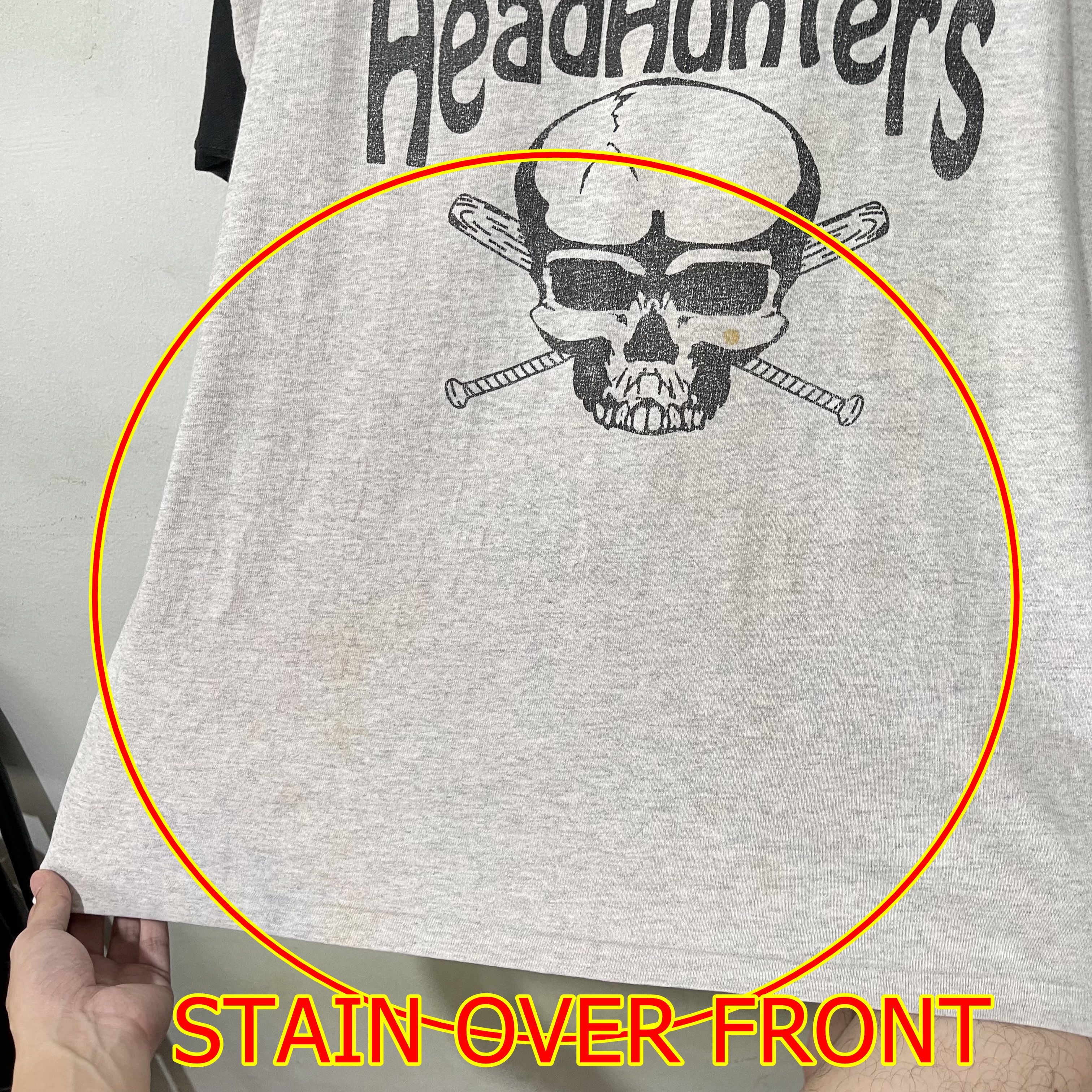 Vintage Vintage 90s Polymers Headhunters Skull Shirt Size US XL / EU 56 / 4 - 11 Thumbnail