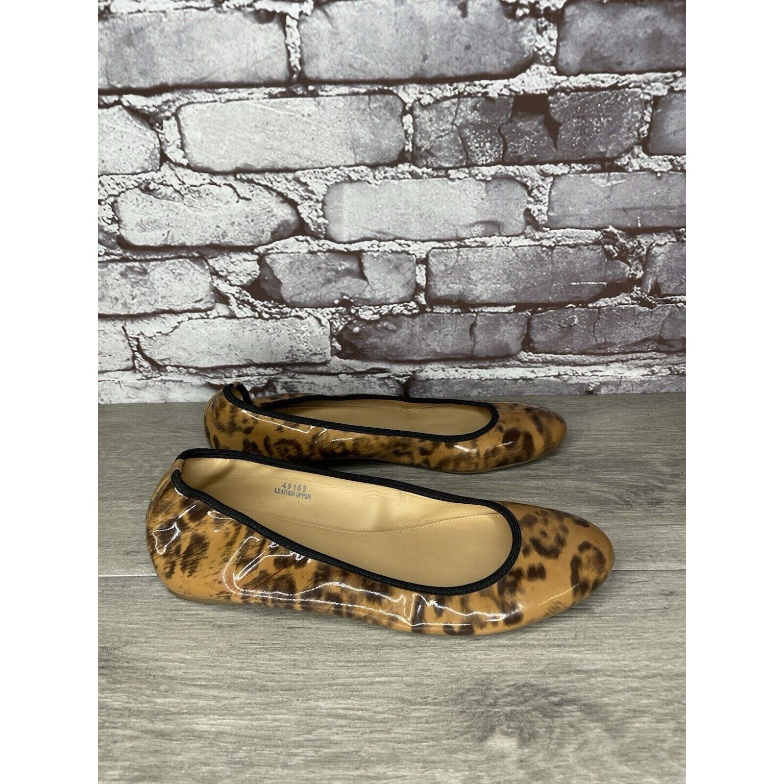 J.Crew J. Crew Caramel Animal Print Patent Leather Ballet Flats Wom Size US 9 / IT 39 - 1 Thumbnail