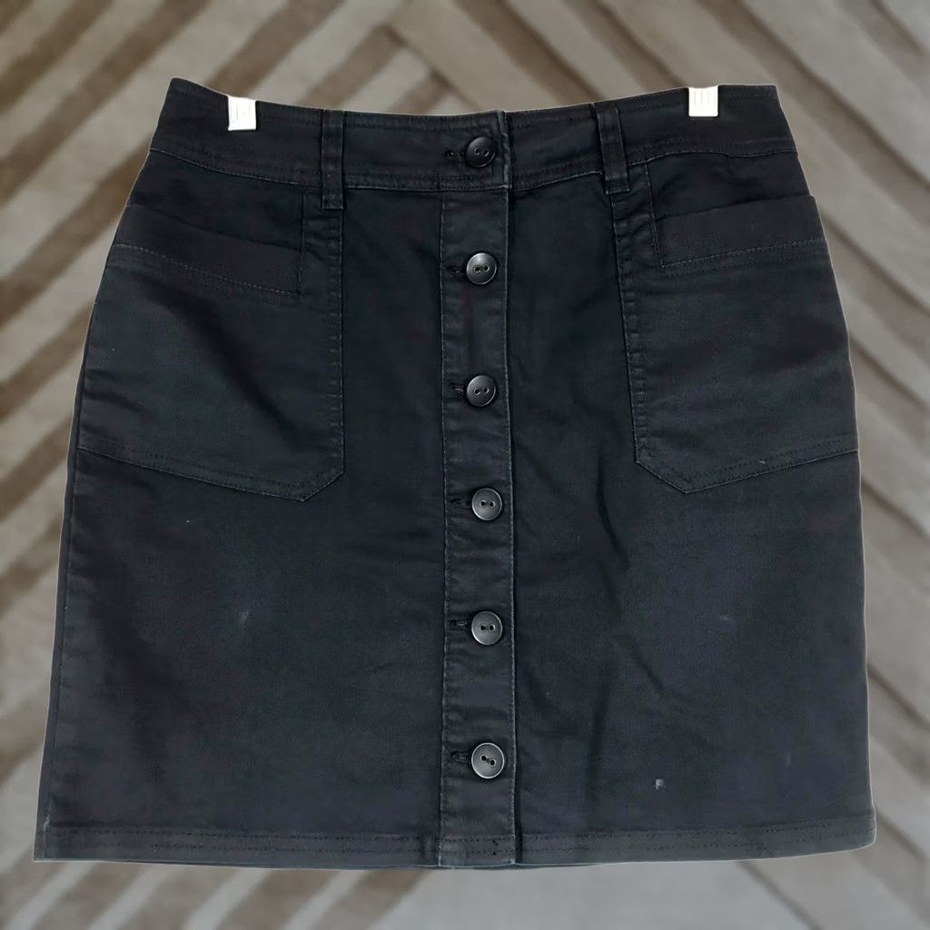 Prana PRANA WOMEN'S Skirt NAVY 4 Button Pockets Short Short Navy 90s? Size 27" / US 4 / IT 40 - 1 Thumbnail