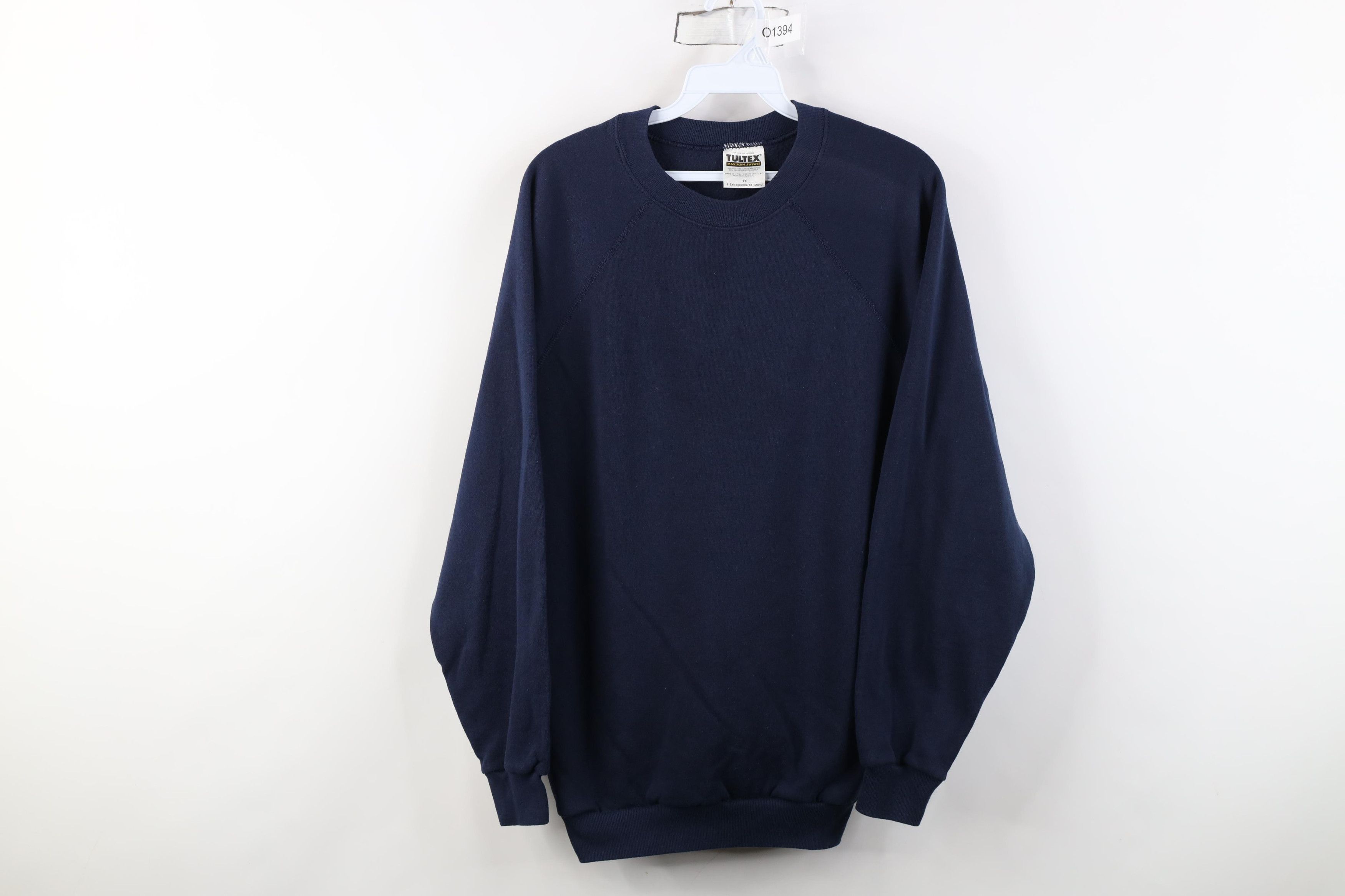 Vintage Vintage 90s Streetwear Raglan Crewneck Sweatshirt Blue USA Size XL / US 12-14 / IT 48-50 - 1 Thumbnail