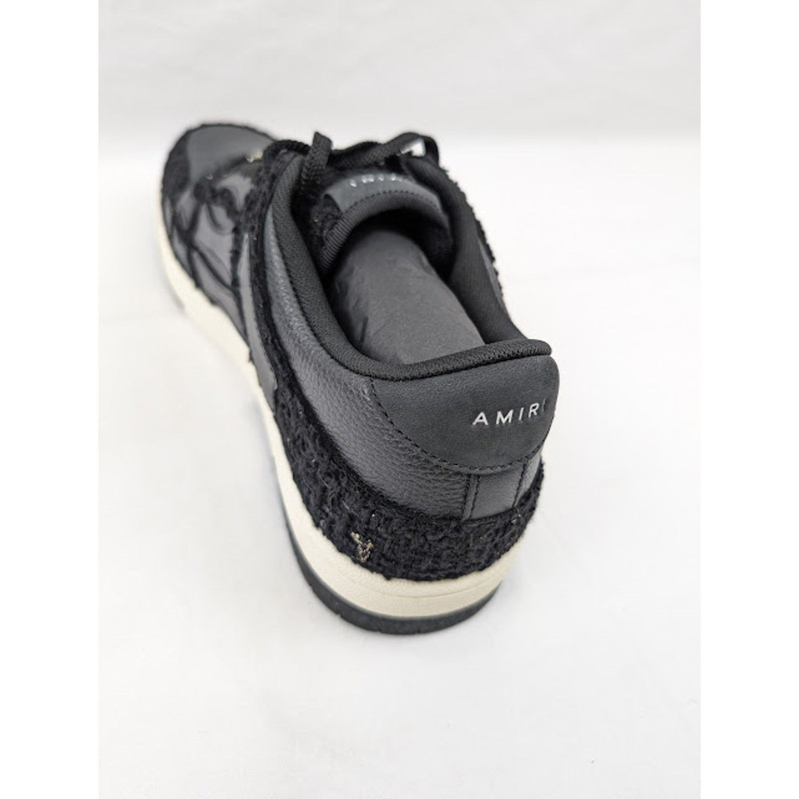 Amiri o1rshd1 Boucle Skelton Low-Top Sneakers in Black Size US 9 / EU 42 - 11 Thumbnail
