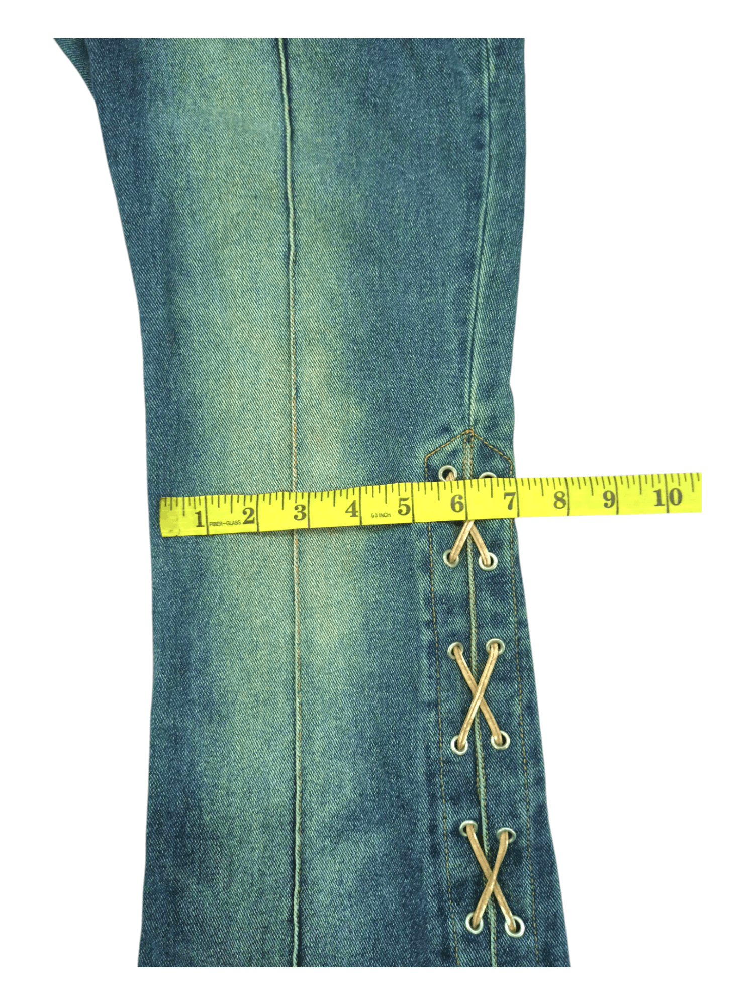 Jouex Aux Echecs Lace Up Mud Mad Flared Jeans
