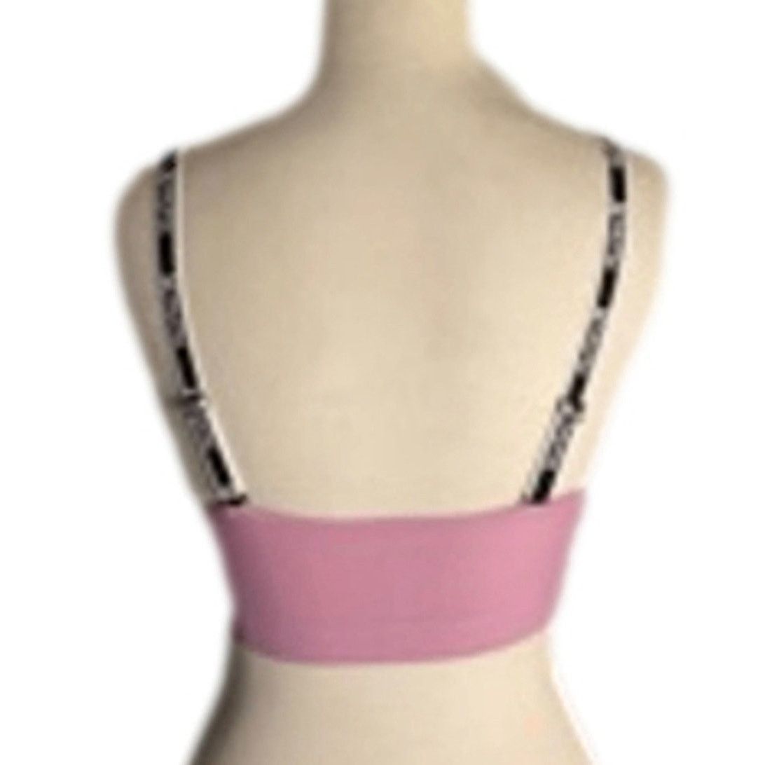 Hurley Pink Logo Strap Bralette Hurley Stretchy Sports Lounge Top S Size ONE SIZE - 6 Thumbnail