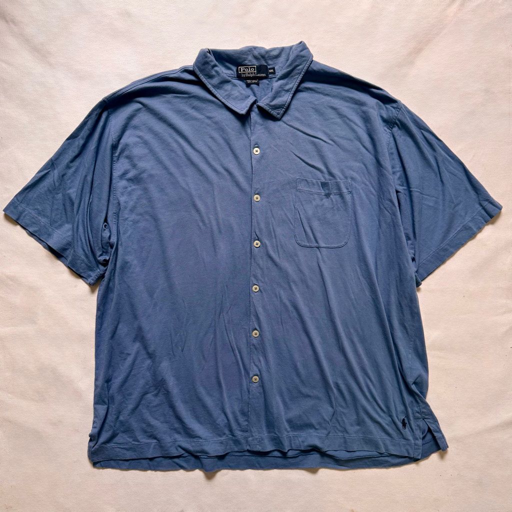 Polo Ralph Lauren Polo Ralph Lauren Vintage Boxy Button Down Shirt Slate Blue Size US XXL / EU 58 / 5 - 1 Thumbnail