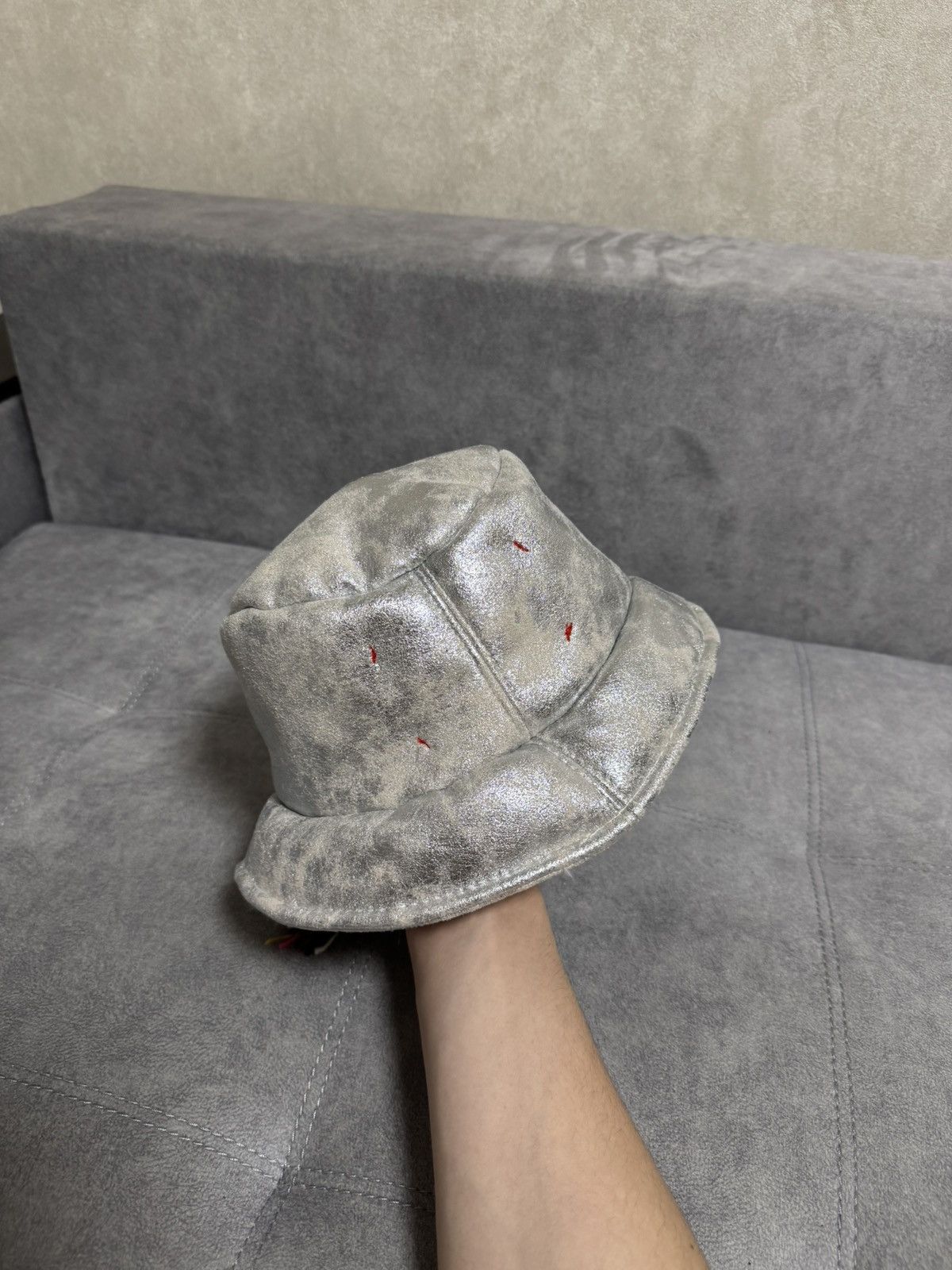 Designer Tu Lize Itali designer knit silver hat Panama teddy Size ONE SIZE - 4 Thumbnail