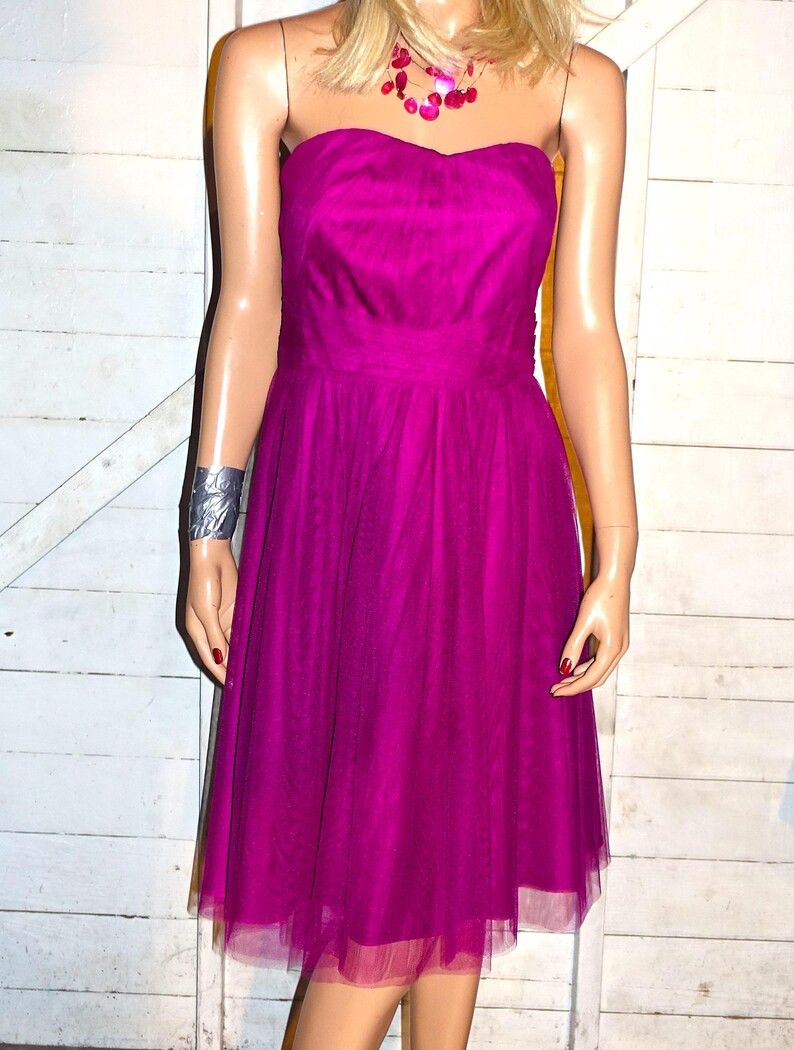 Lauren Ralph Lauren Lauren Ralph Lauren Evening Burgundy Strapless Dress L Size L / US 10 / IT 46 - 1 Thumbnail