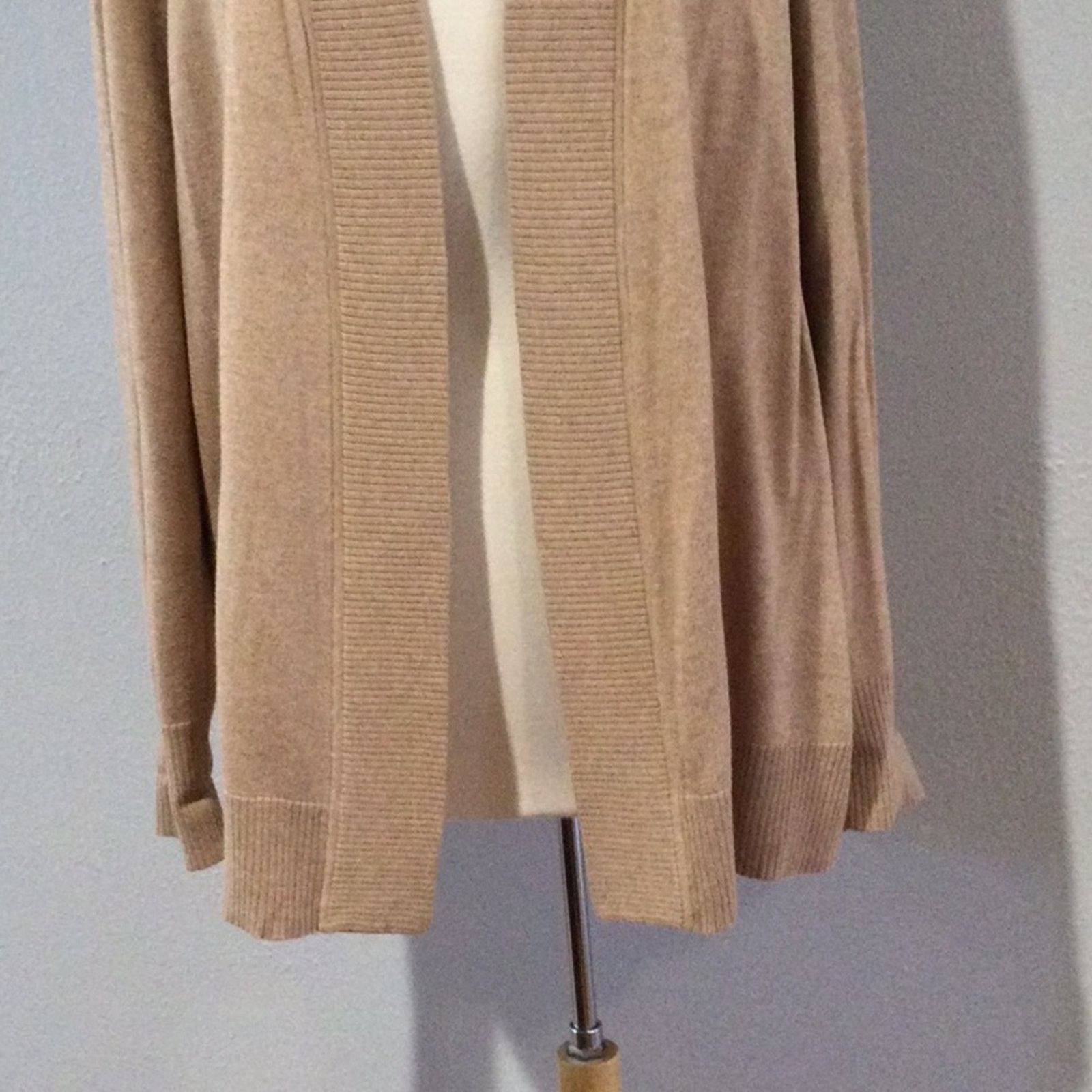 Worthington Worthington Woman Lightweight Tan Open Front Cardigan 4X Size 4XL / US 24-26 - 3 Thumbnail