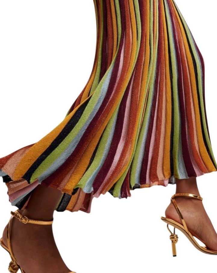 Zimmermann Zimmerman Luminosity Lurex Long Pleated Skirt Size 25" / US 0 / IT 36 - 1 Thumbnail
