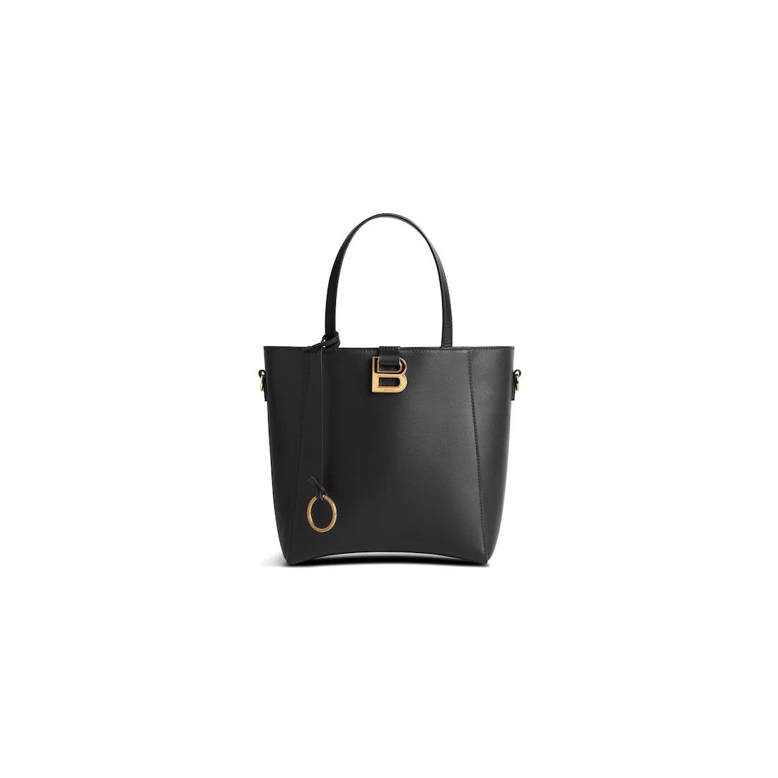 Balenciaga o1in1g0326 Size: OS / Hourglass Soft Small Tote Bag in Black Size ONE SIZE - 1 Thumbnail