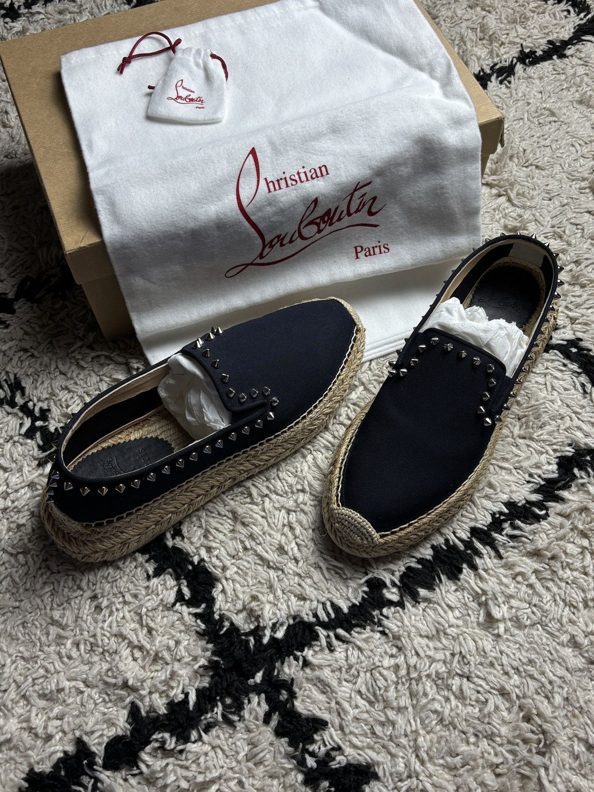 Christian Louboutin Christian Louboutin Spiked Espaboat Espadrille Luxury Shoes Size US 9 / IT 39 - 3 Thumbnail
