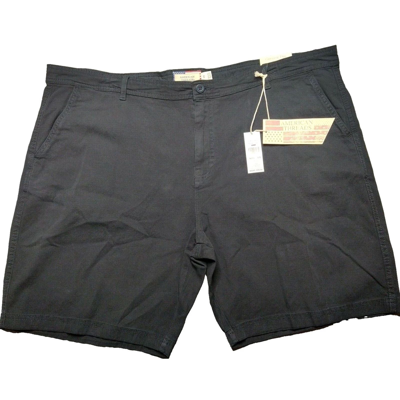 Vintage American Threads Men Shorts 44 Black Garment Dye Cotton Stretch 9" NEW Size US 44 / EU 60 - 2 Thumbnail