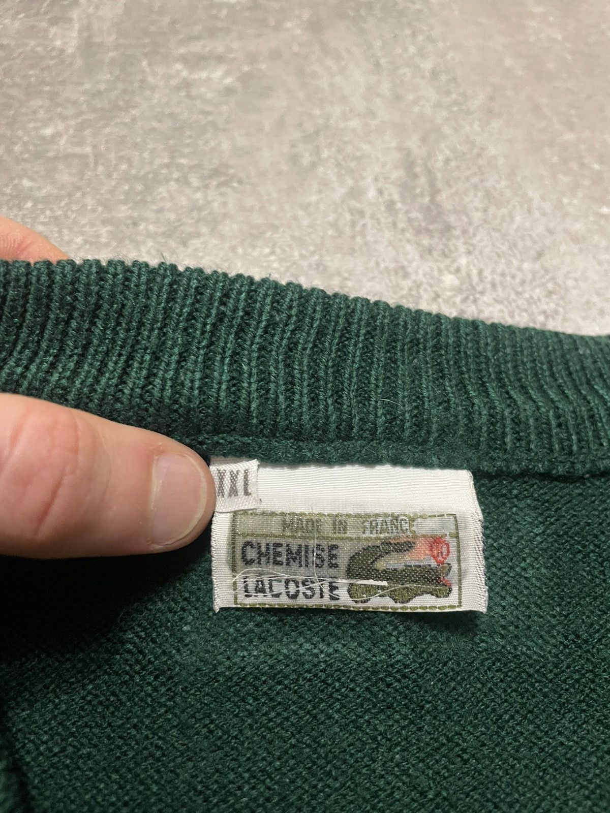 Lacoste Vintage Lacoste Cable Knit Striped Sweater Jumper Size US XXL / EU 58 / 5 - 10 Thumbnail
